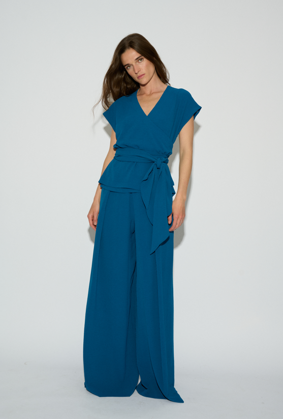 PANTALÓN MOIRA PALAZZO AZUL