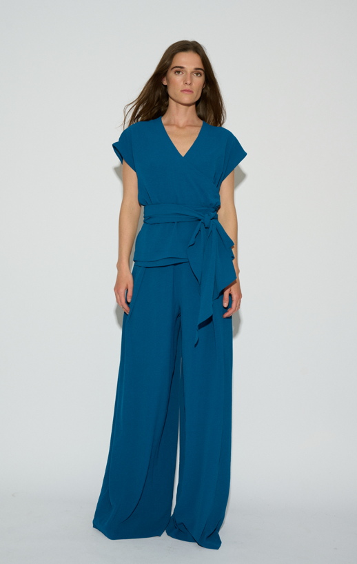 PANTALÓN MOIRA PALAZZO AZUL