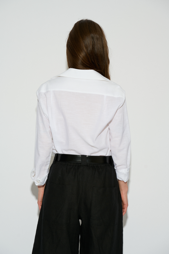 SIMONA WHITE LINEN SHIRT