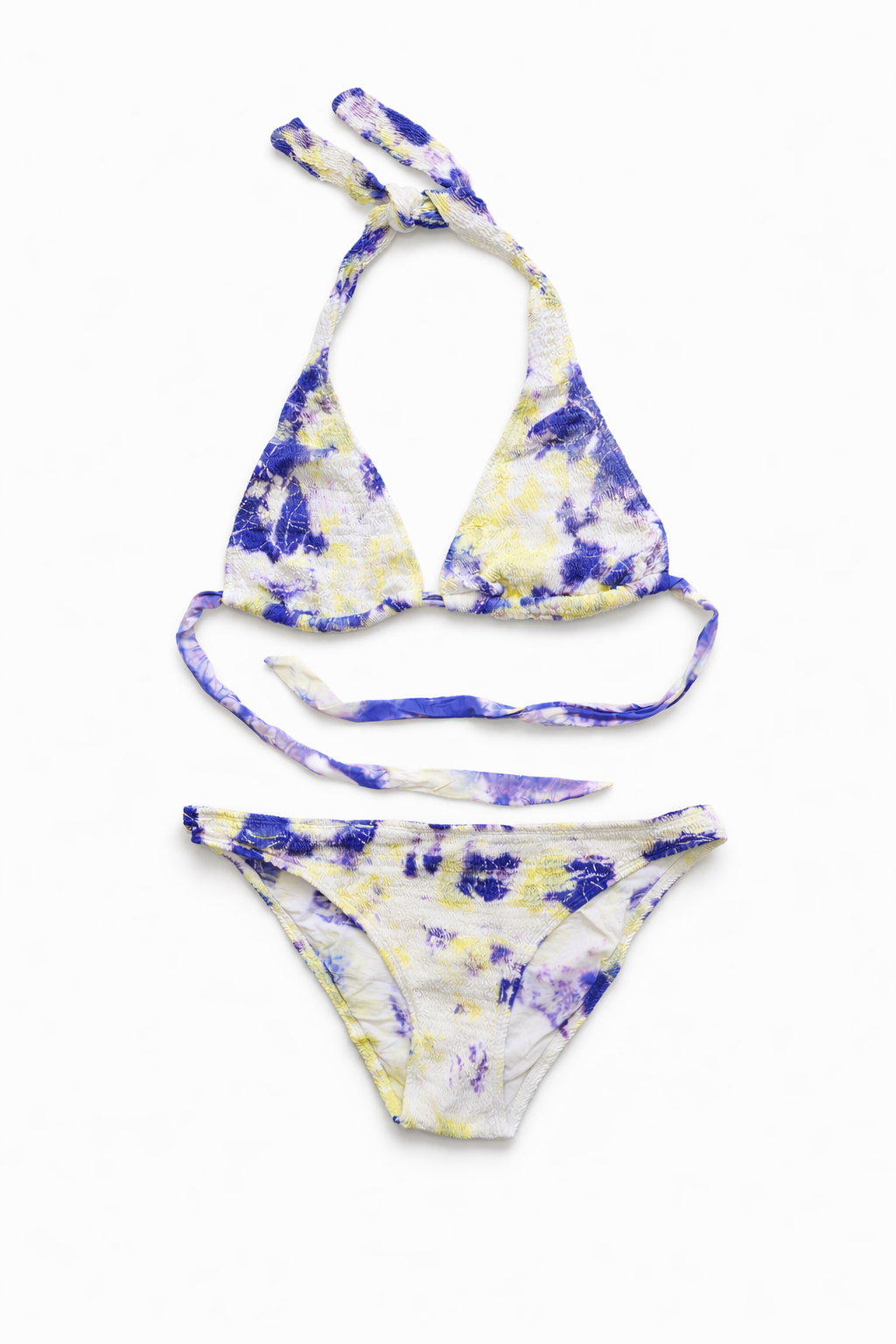 BIKINI NORA SMOCK BICOLOR LEMON-BLUE