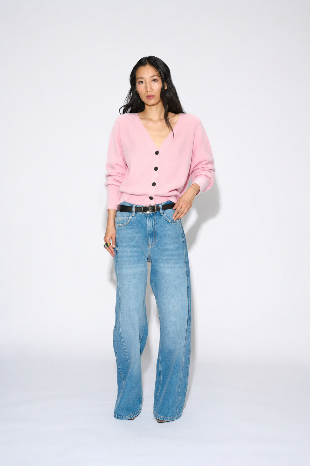 AMBAR WOOL AND CASHMERE CARDIGAN PINK