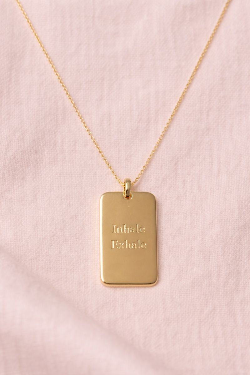 MEDALLA PLACA INHALE ORO