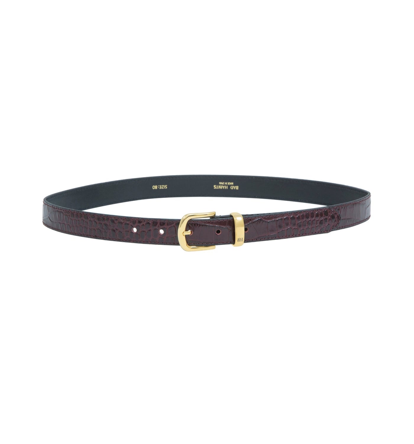 BELT ANDREA BORDEAUX&GOLD