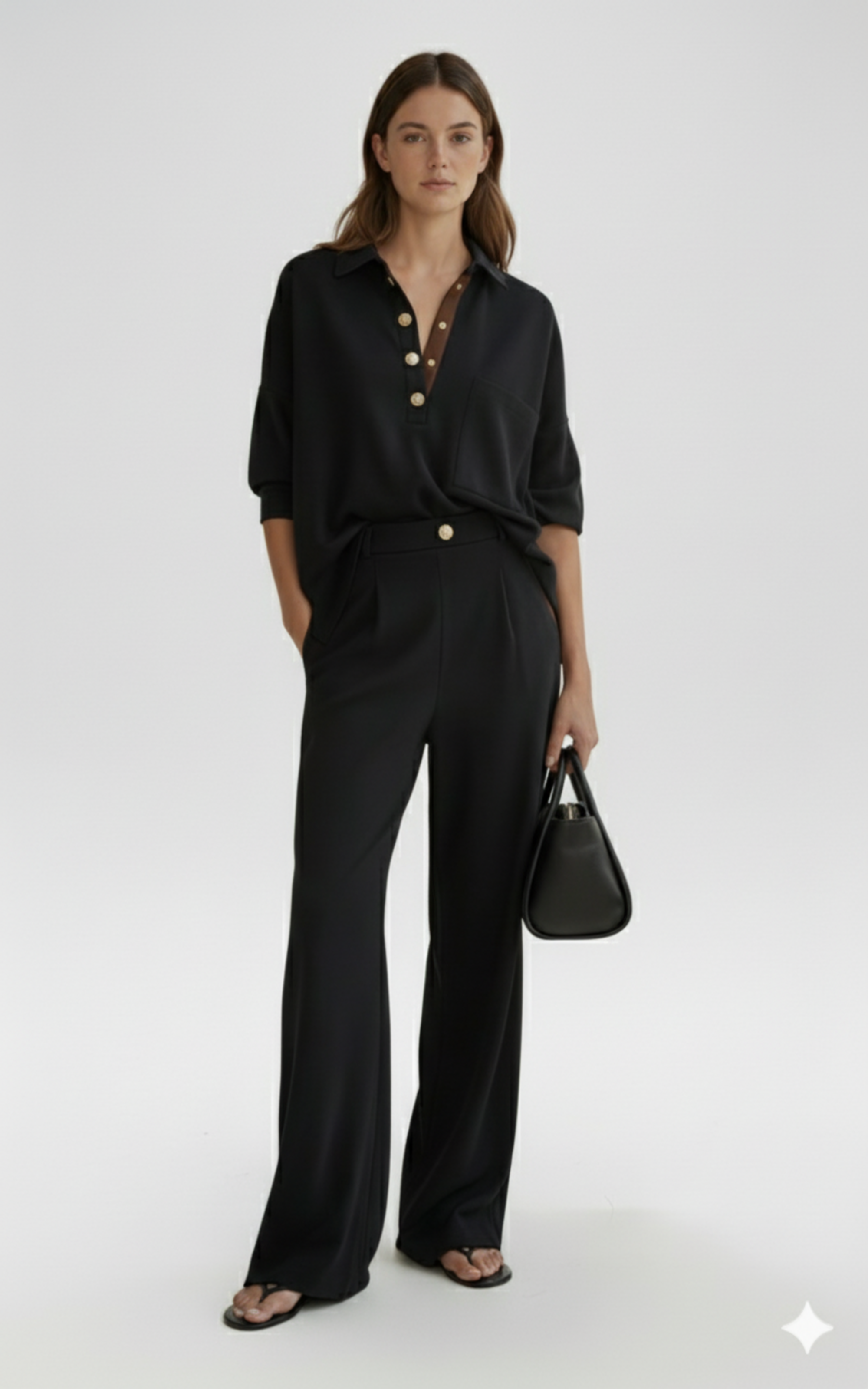 Deluxe black tracksuit look