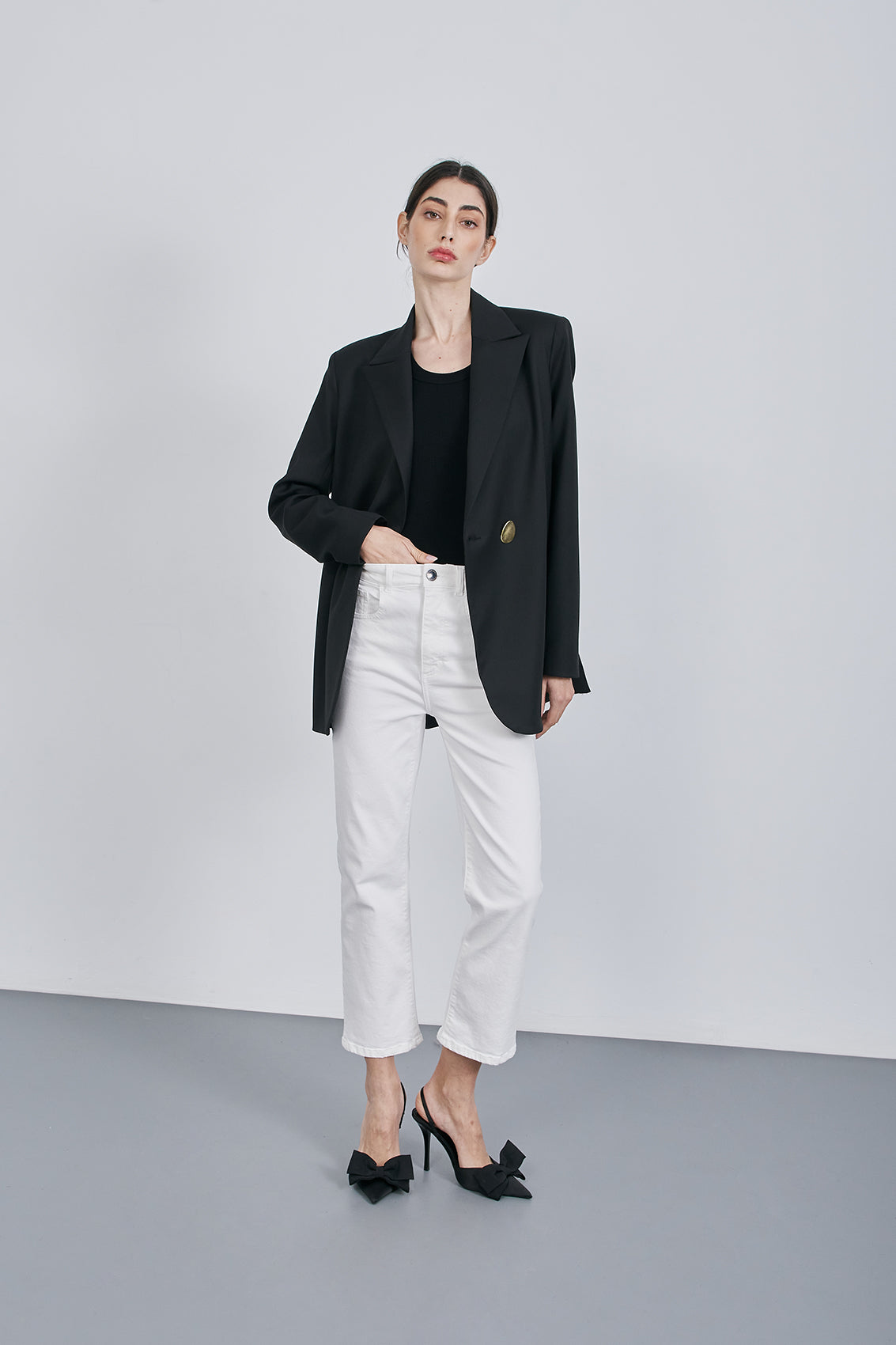 JOLINE DENIM WHITE PANTS