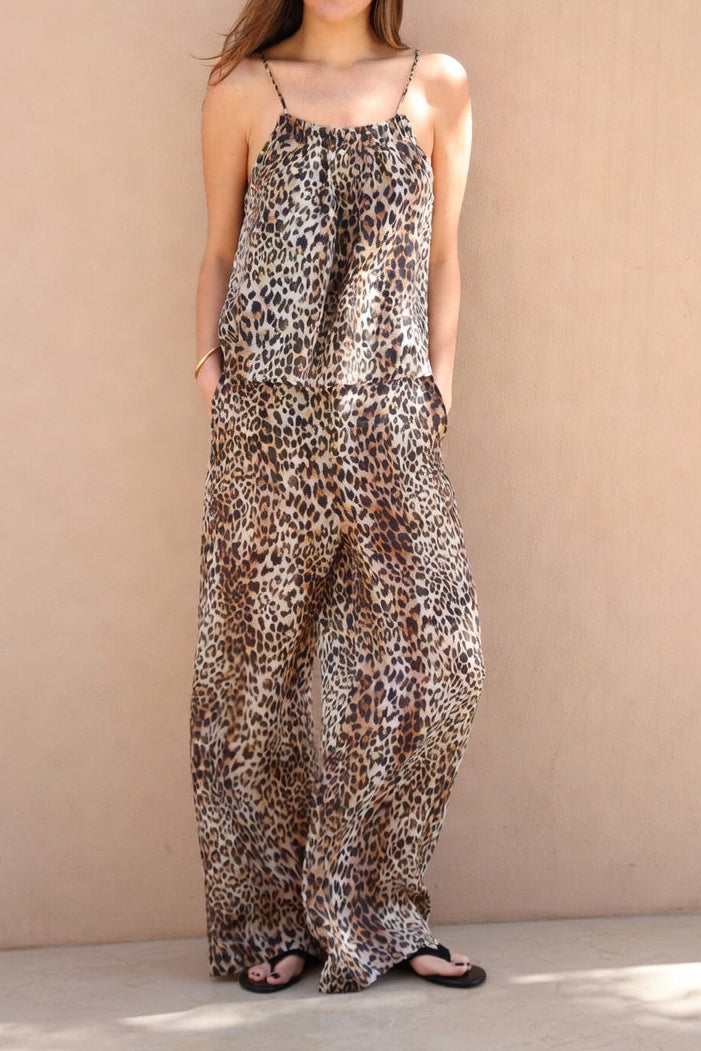 TOP MARIA LEOPARDO MARRÓN
