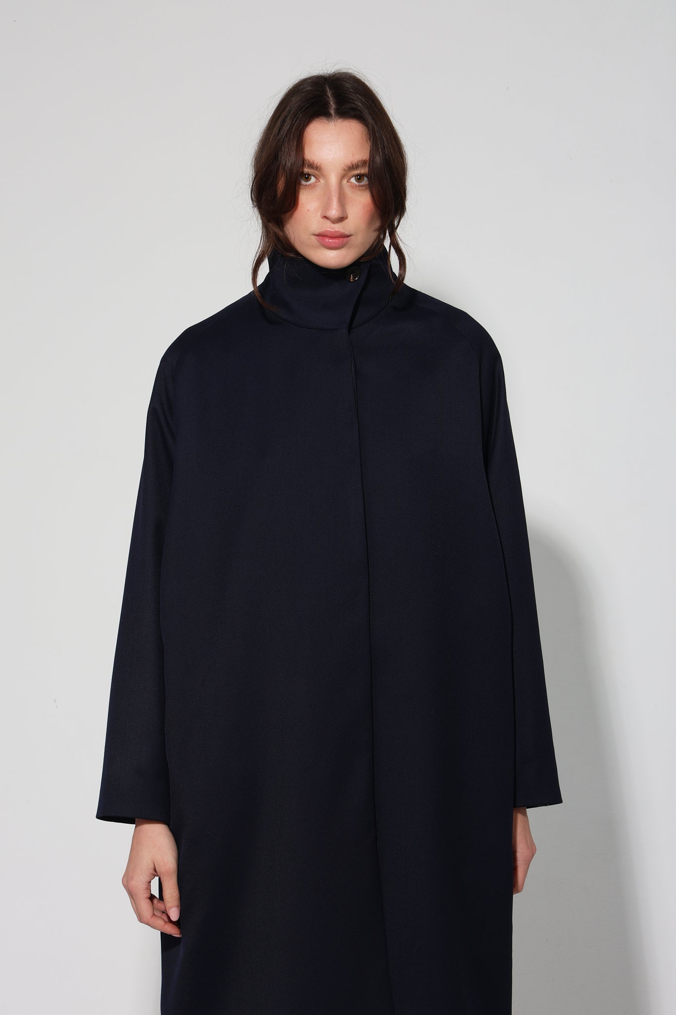 DENMARK OVERSIZE NAVY TRENCH COAT