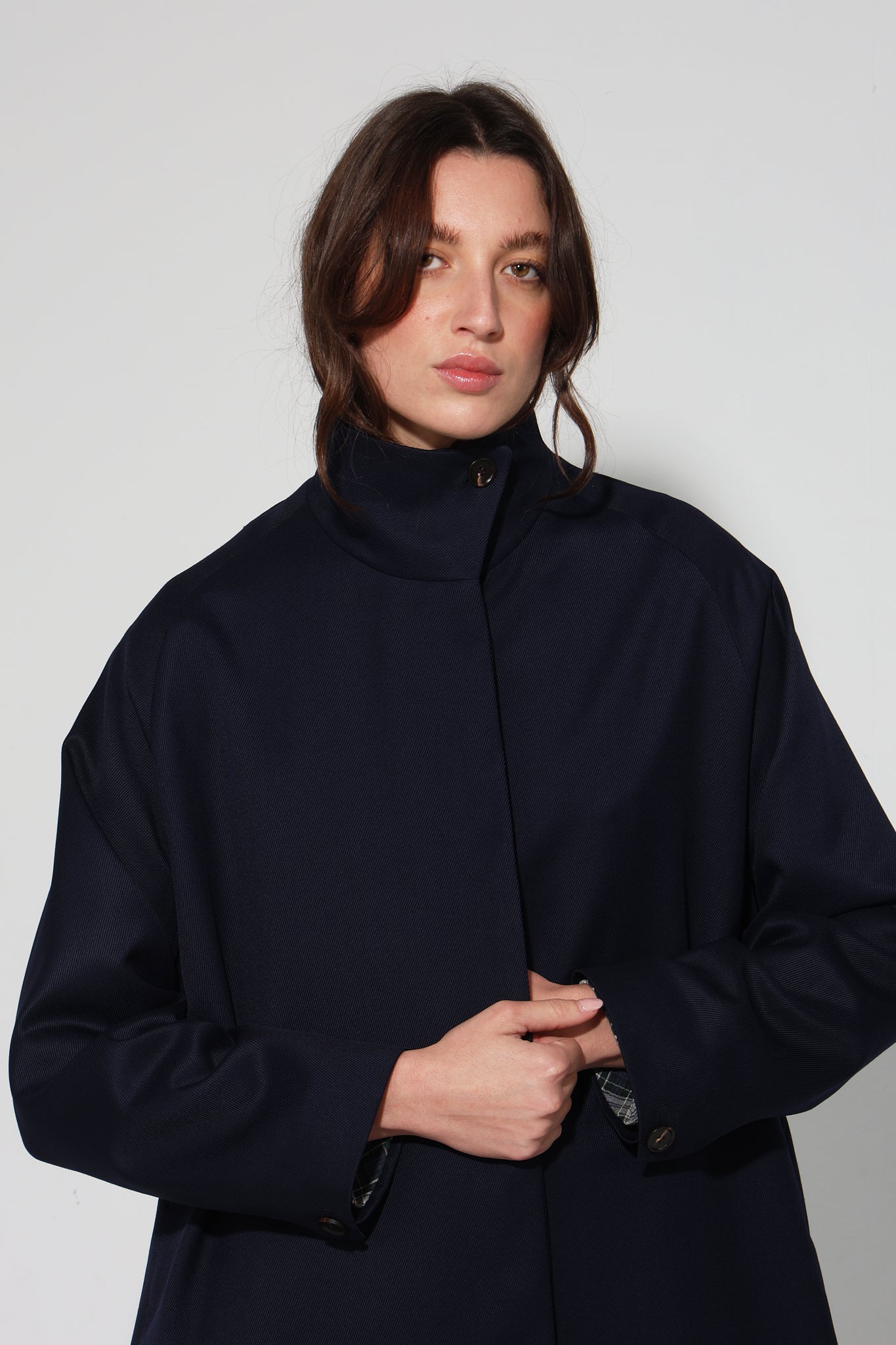 DENMARK OVERSIZE NAVY TRENCH COAT