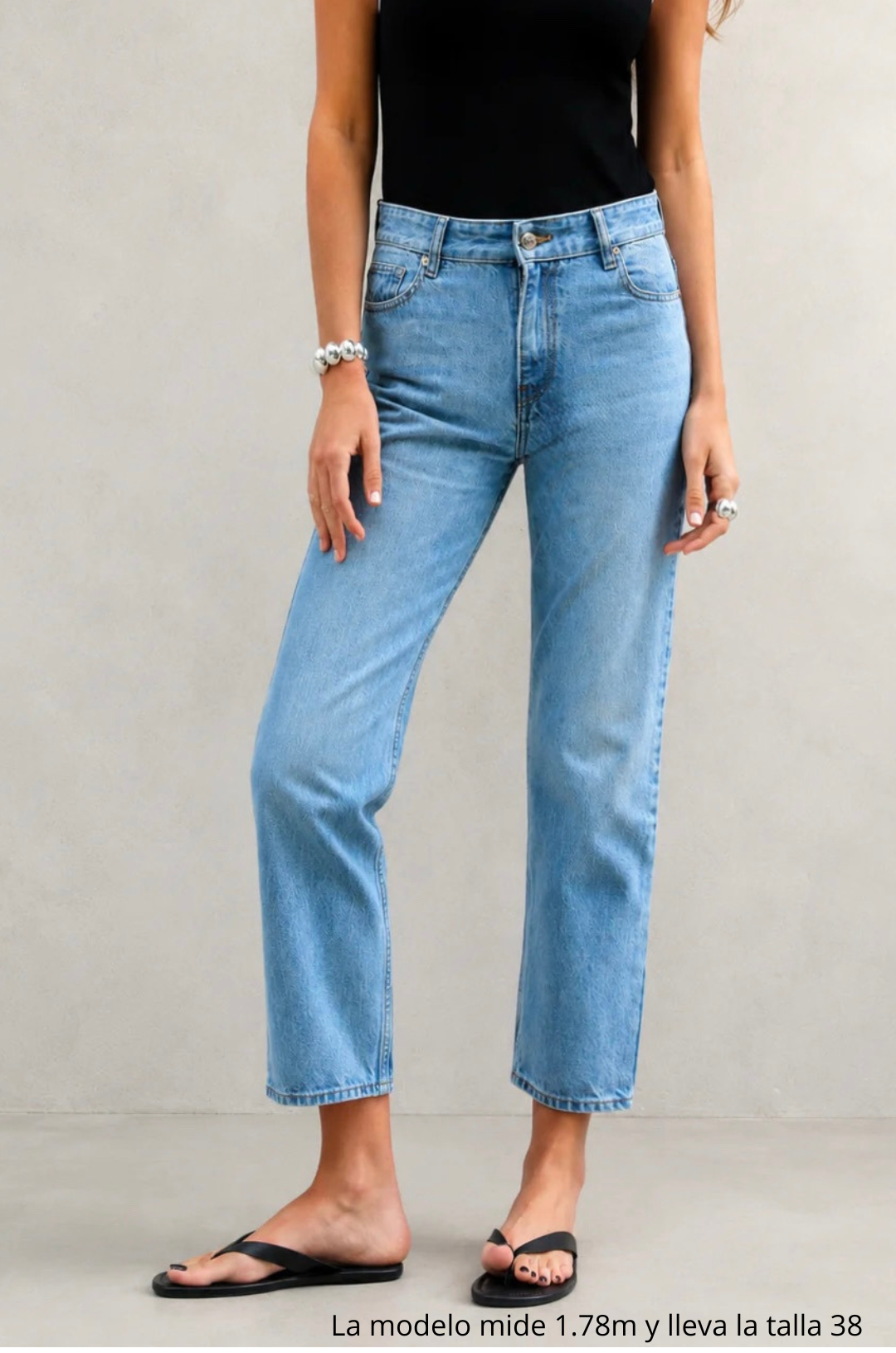 GLORIA MID-RISE STRAIGHT LIGHT BLUE JEANS