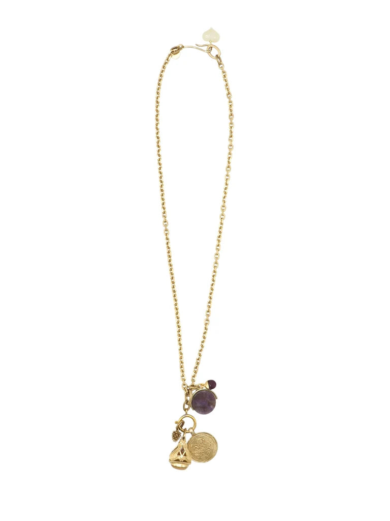 Pinyata Necklace gold purple