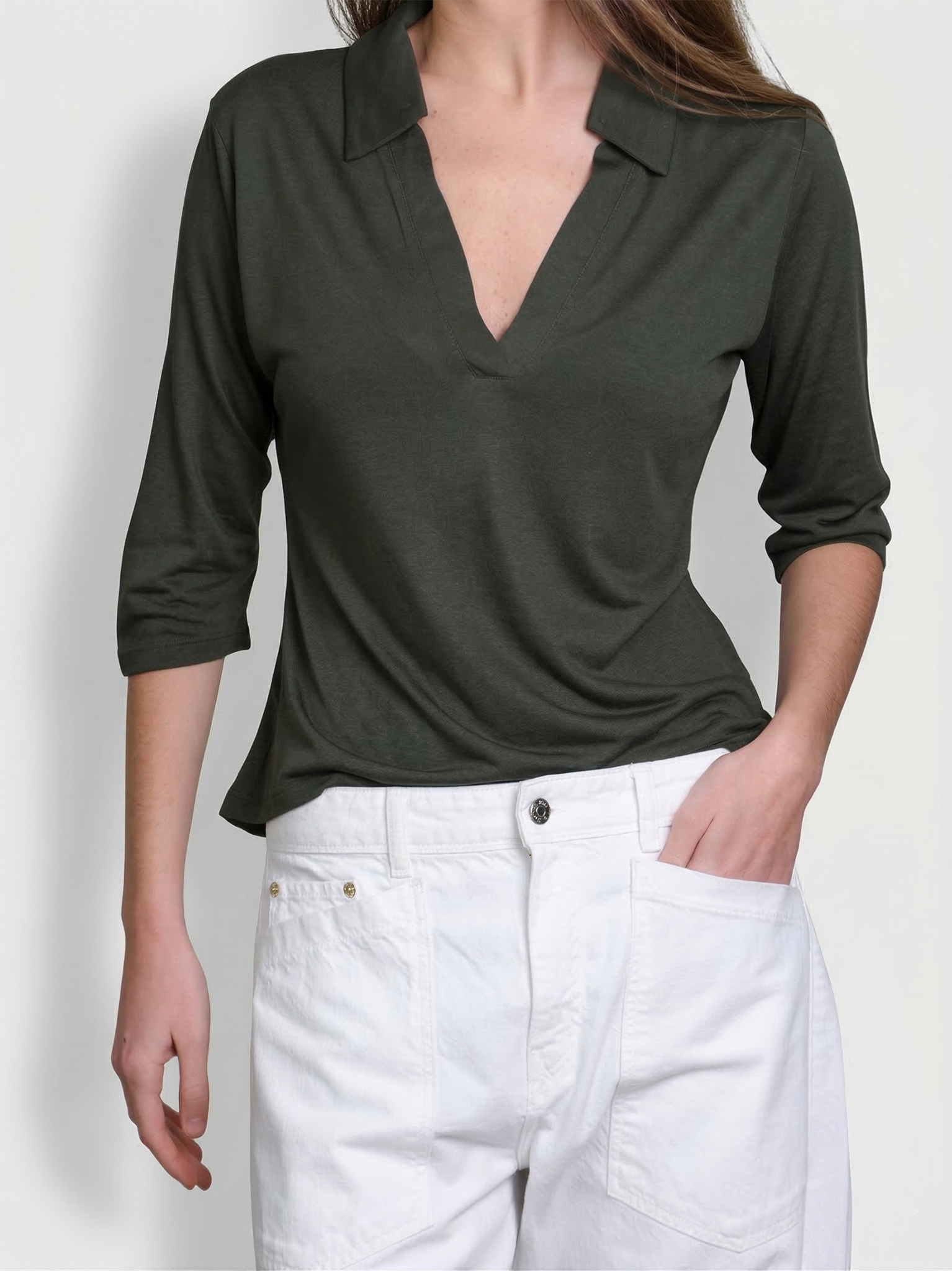ROBERTA MODAL KHAKI POLO