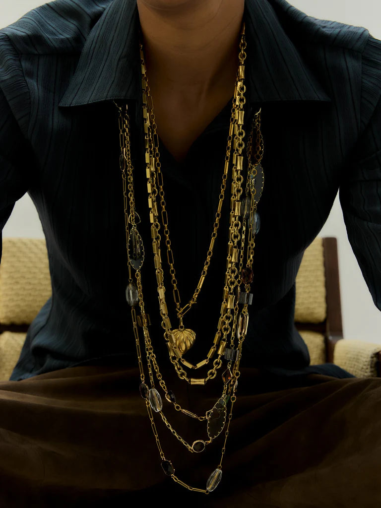 THREE WAYS GOLD NECKLACE