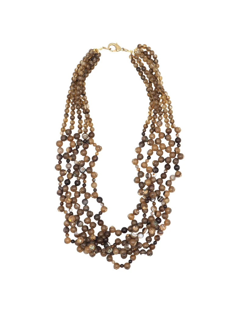Thelma Necklace Brown