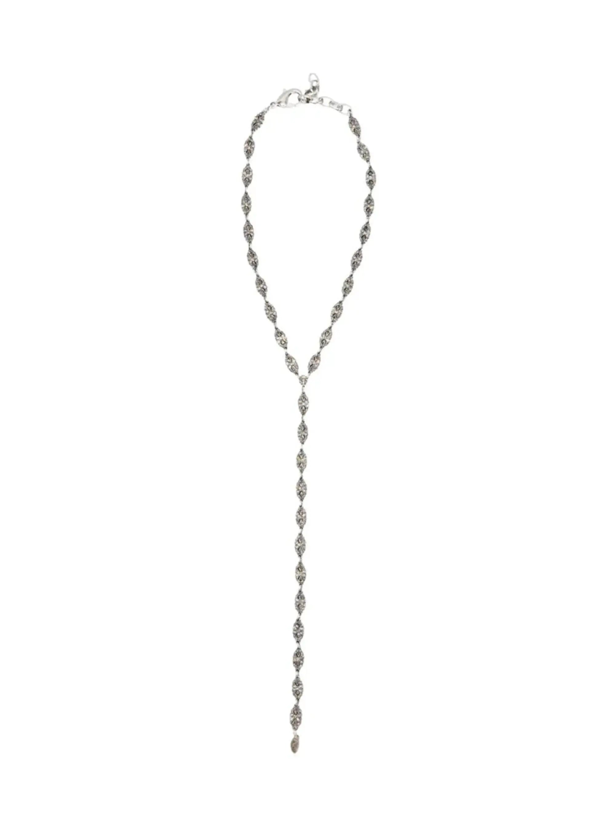 TIE OF DROPS NECKLACE PLATA