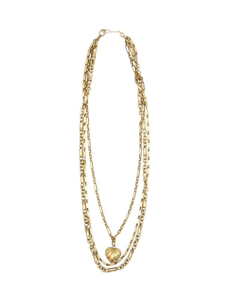 THREE WAYS GOLD NECKLACE