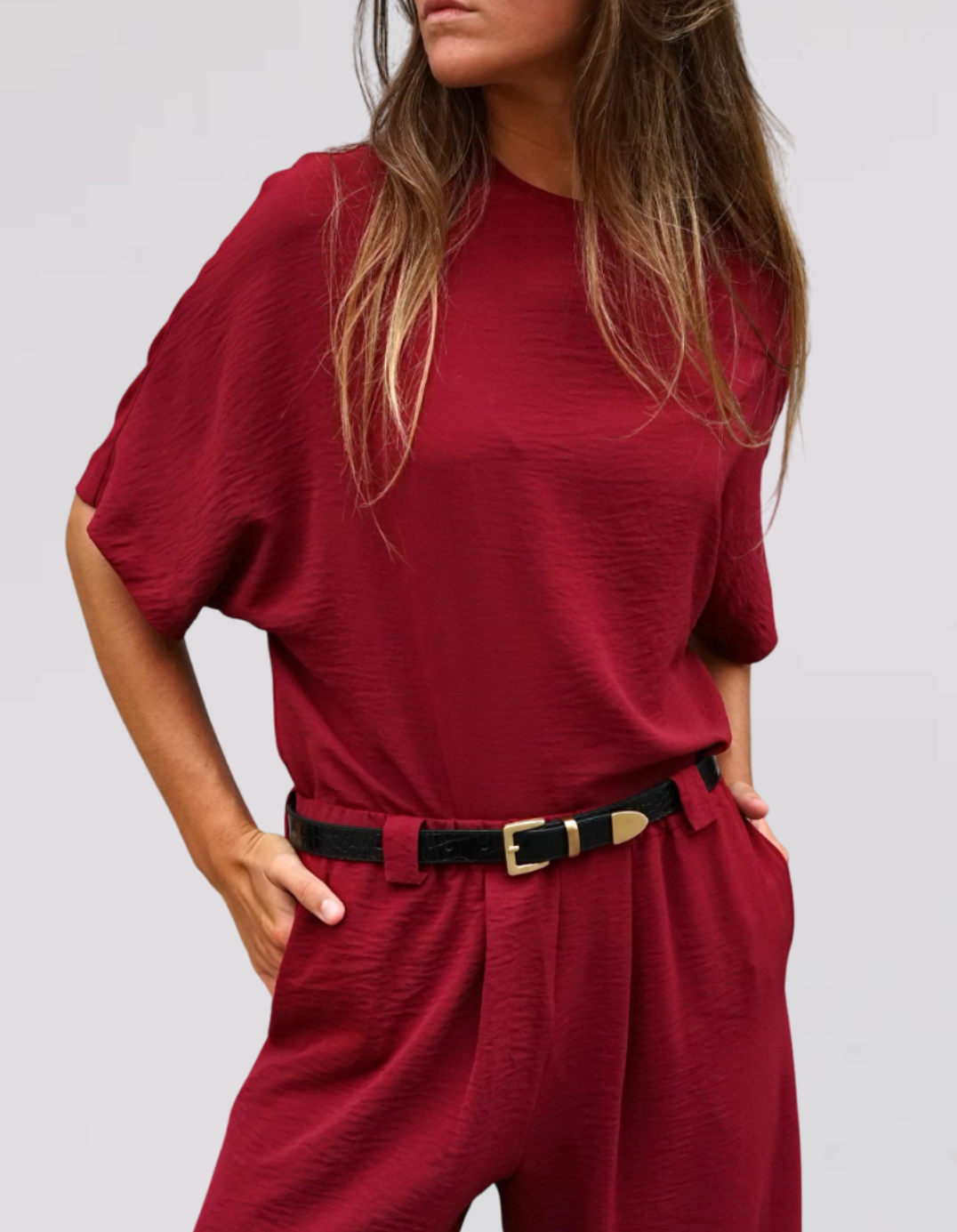 SHIRT COSIMA BURGUNDY