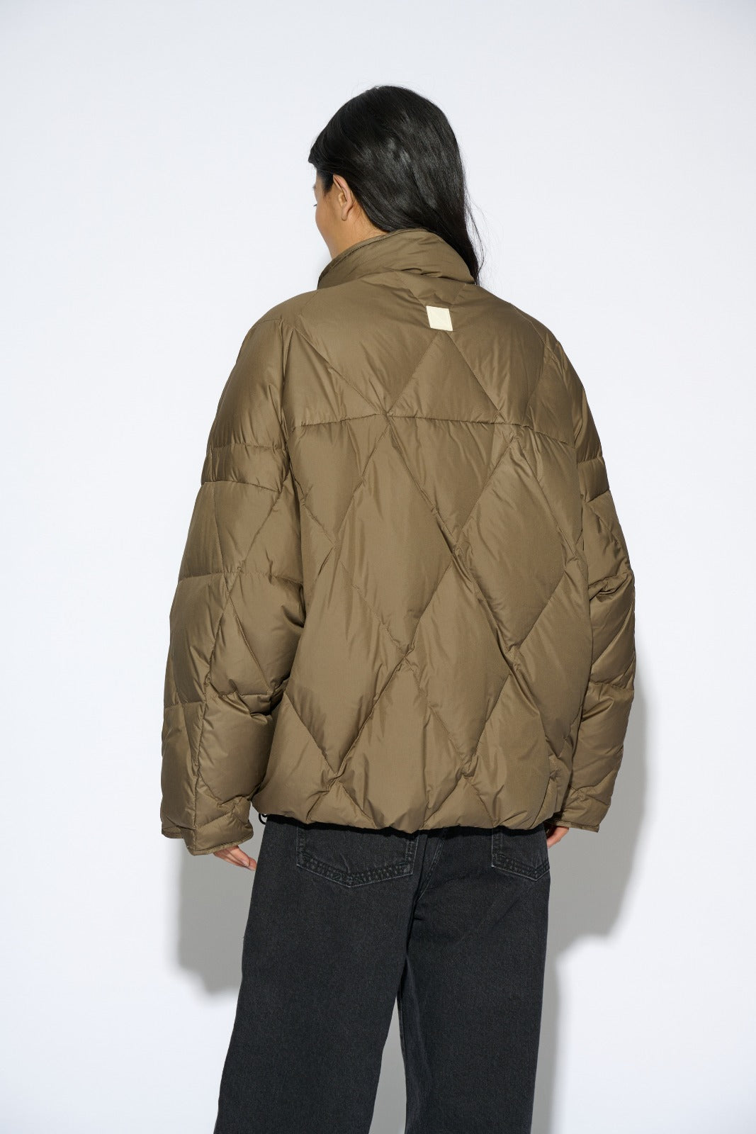 LONDON QUILTED KHAKI COAT