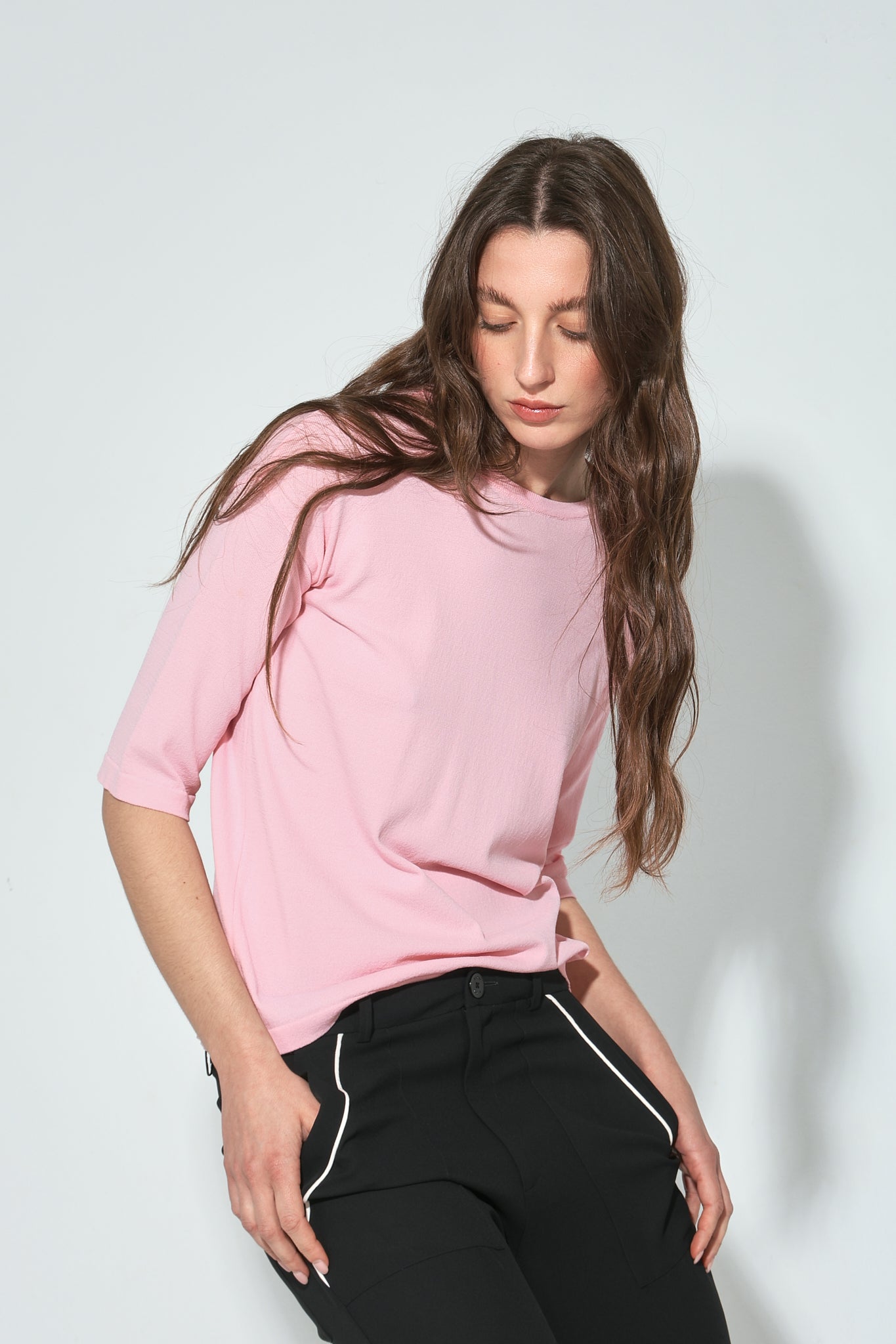 JERSEY MICAELA MANGA TRES CUARTOS ROSA