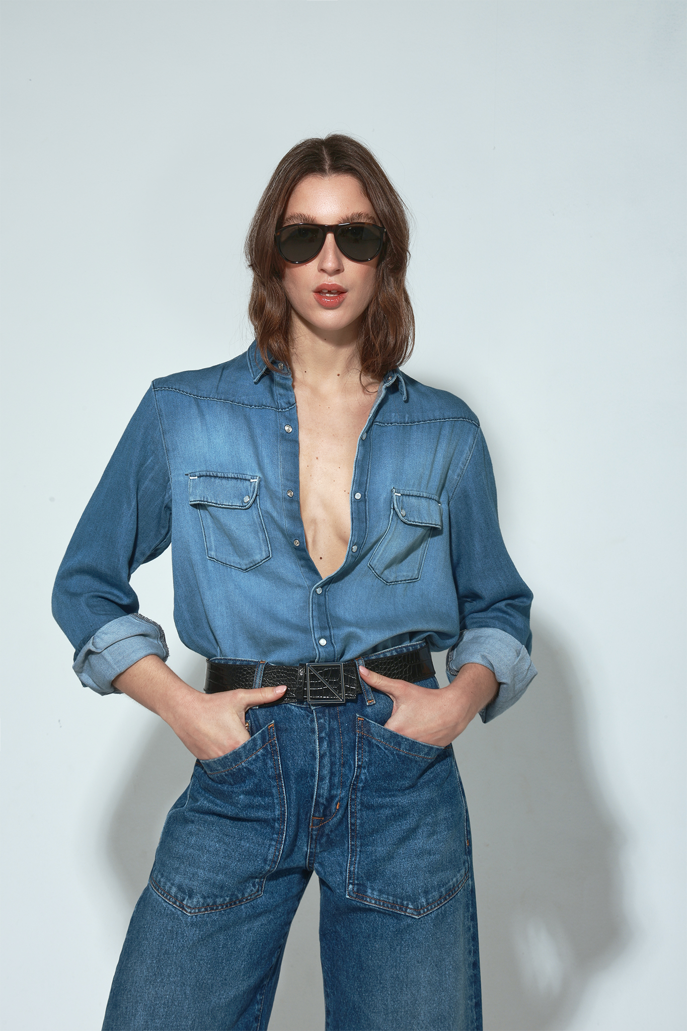 CAMISA CLYDE DENIM AZUL CLARO