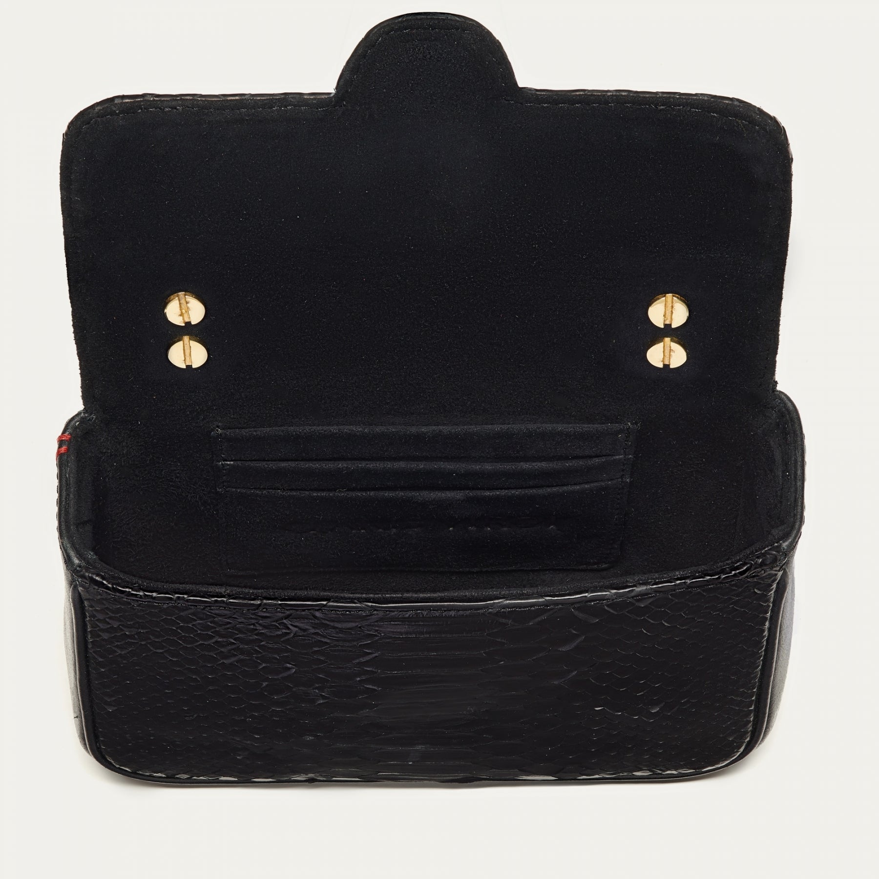 Mini Ava Python black bag