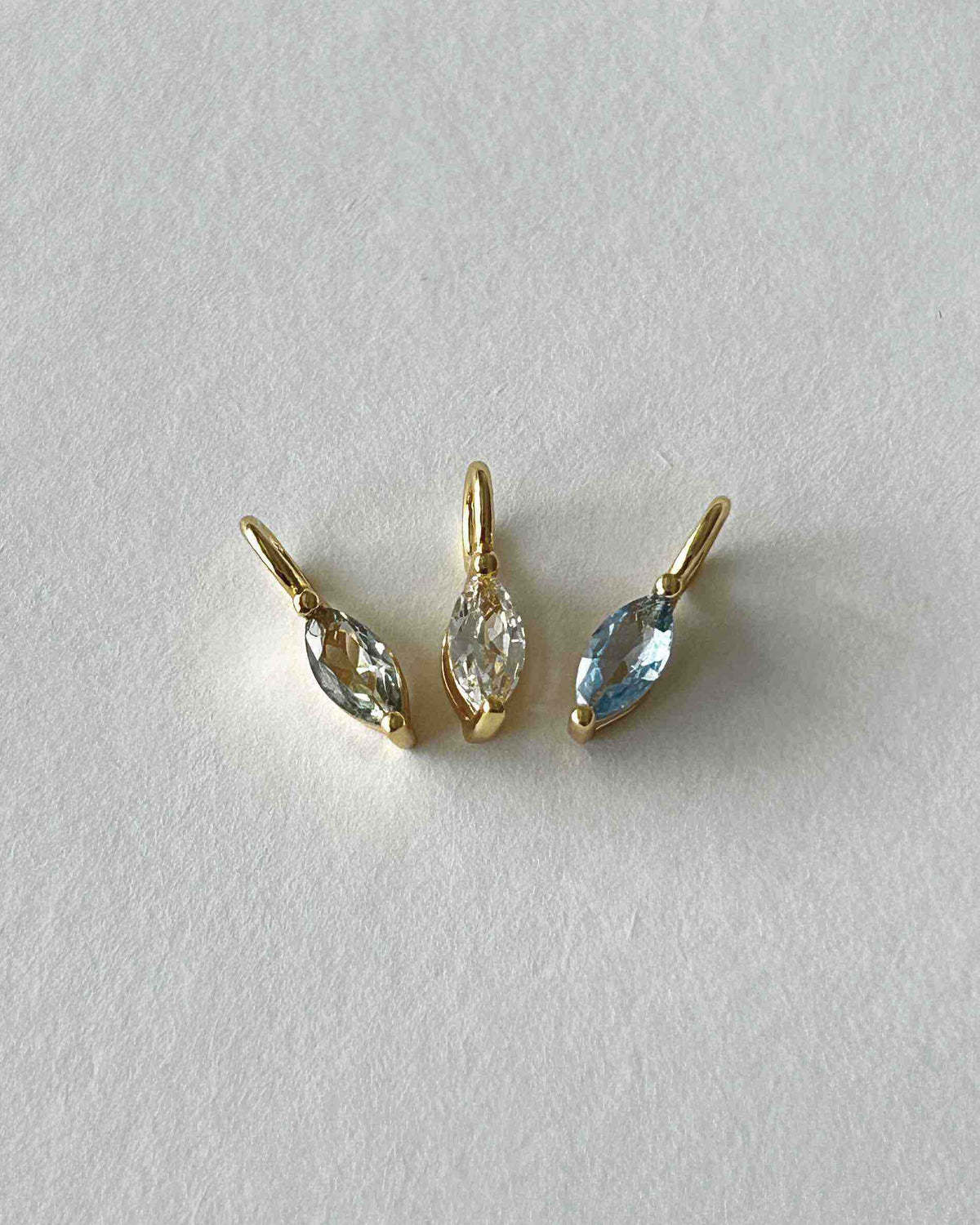 Pendant Marquise blue topaz