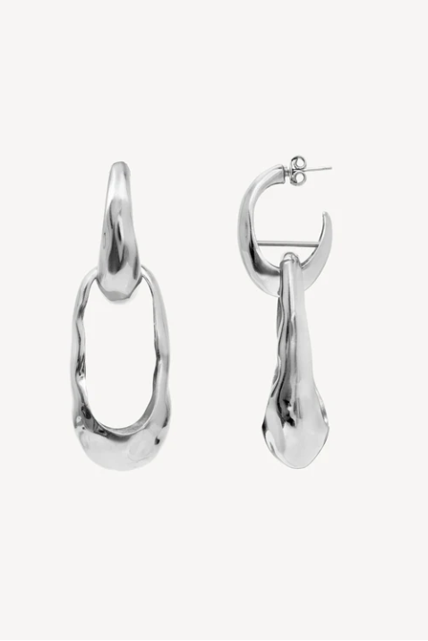 SILVER WAVE EARRING