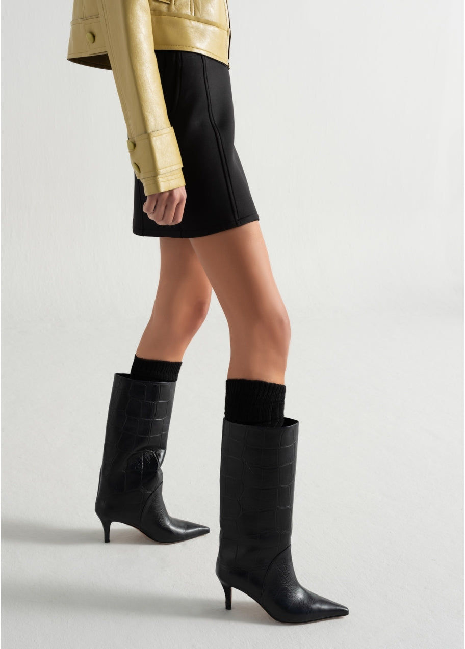 COCO LEATHER BLACK BOOTS