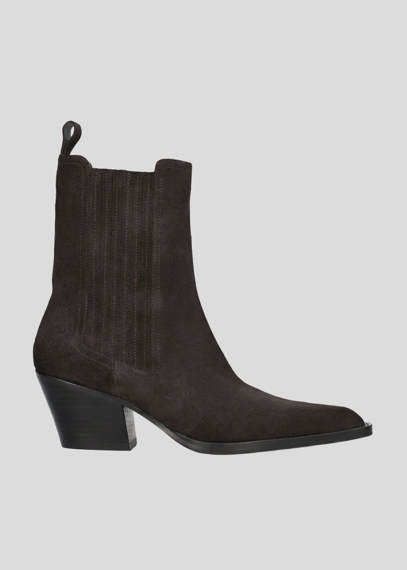 SOLENNE CHOCOLATE ANKLE BOOTS