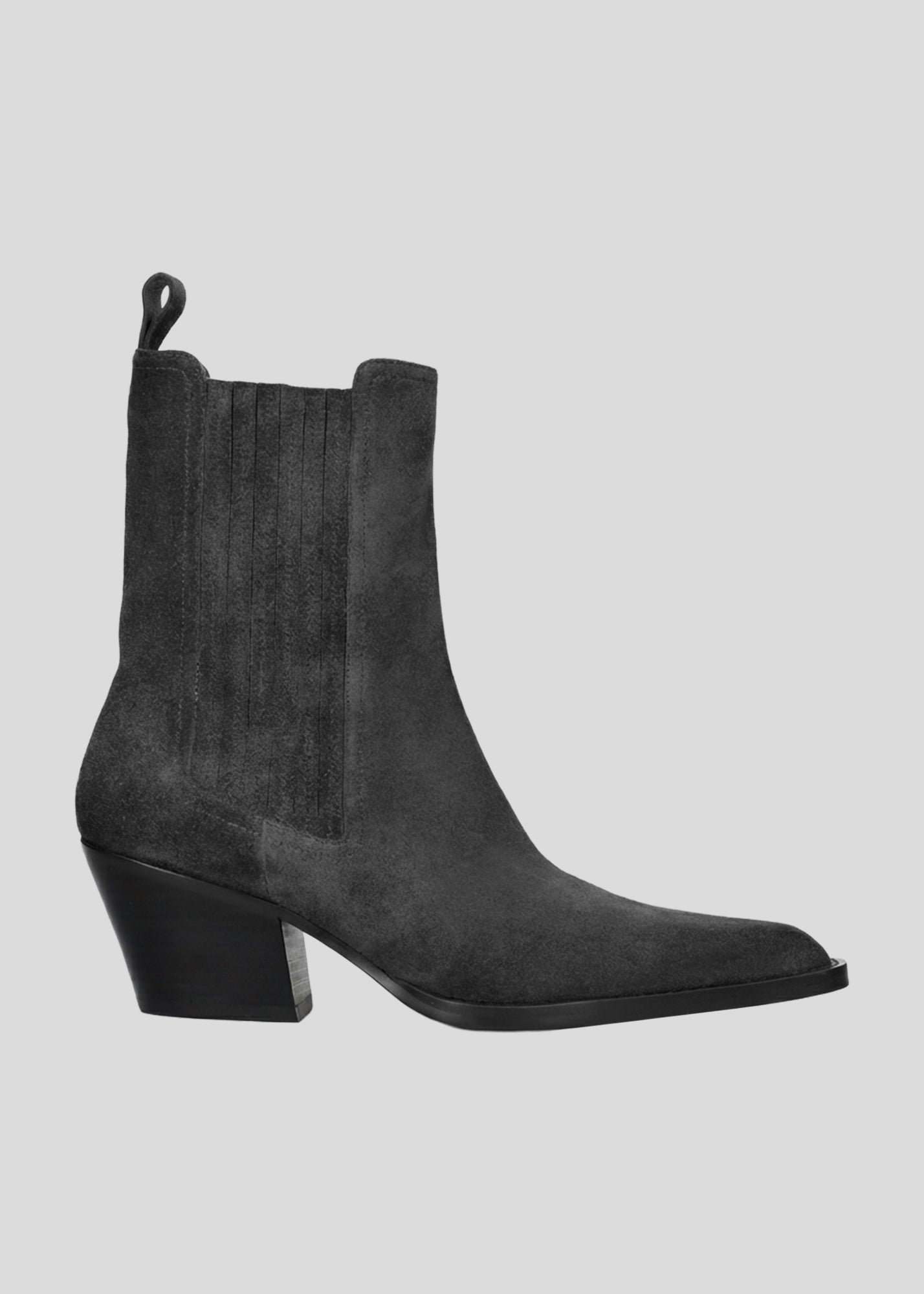 SOLENNE BLACK ANKLE BOOTS