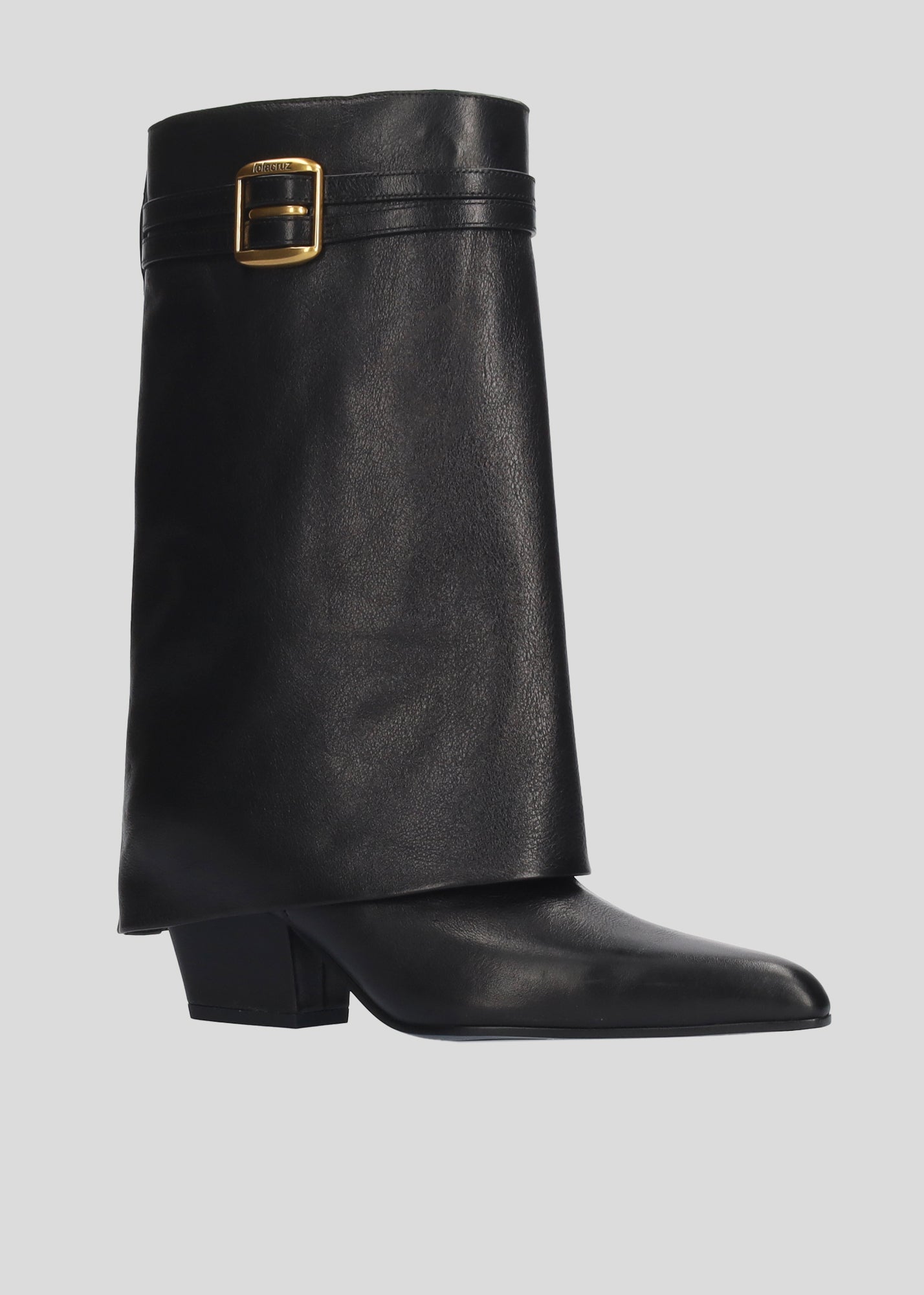 KID'S LEATHER BLACK BOOTS