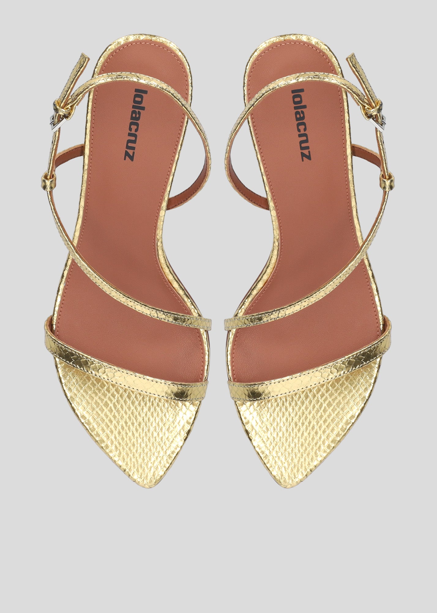 SANDALIA TACÓN LOLA CRUZ ORO