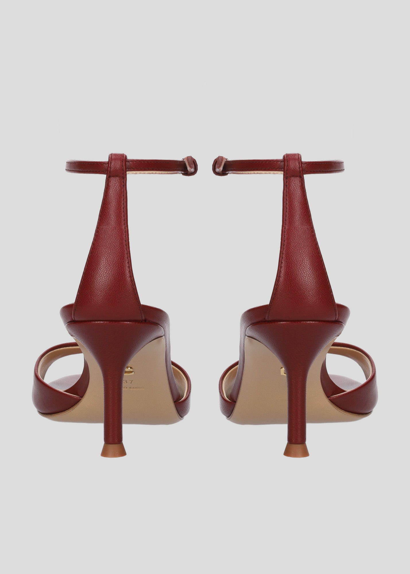 SANDALIA TACÓN BRANDI BURGUNDY