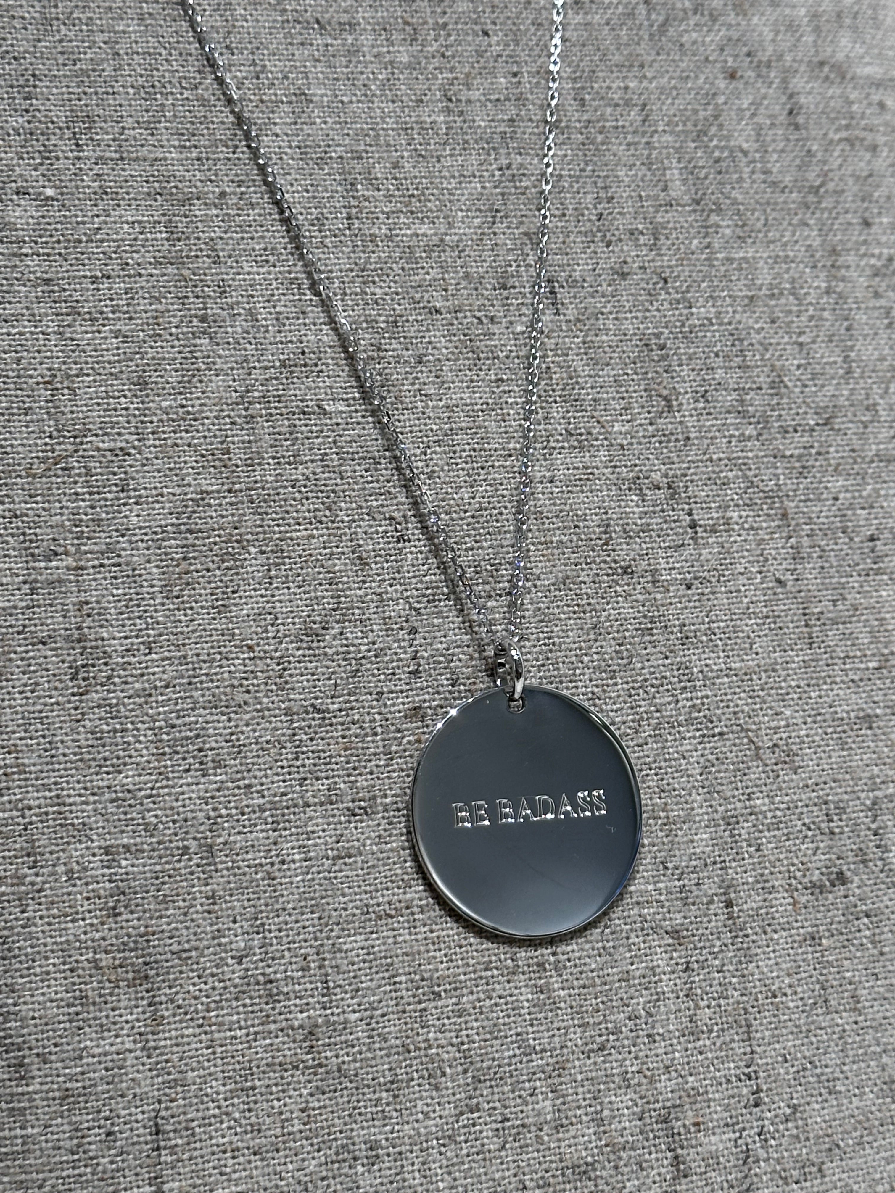 SILVER MEDAL NECKLACE