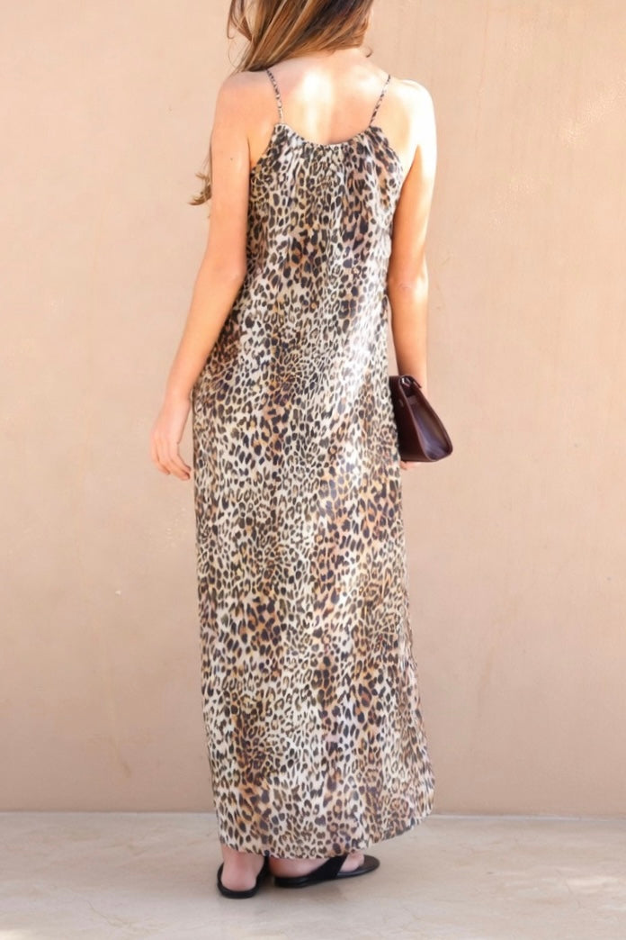 VESTIDO MARIANA LEOPARDO MARRÓN