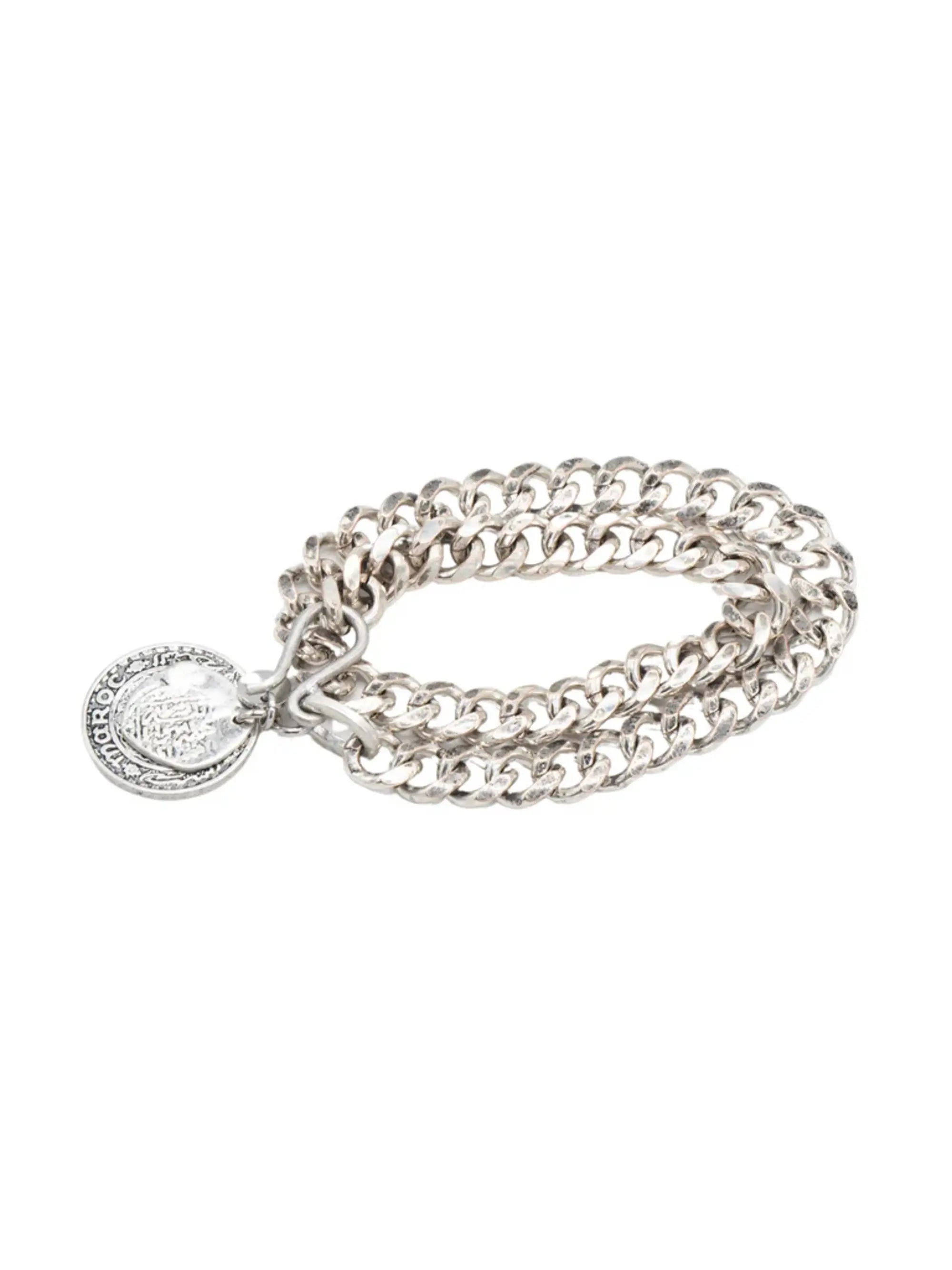 2 CHAINS BRACELET plata