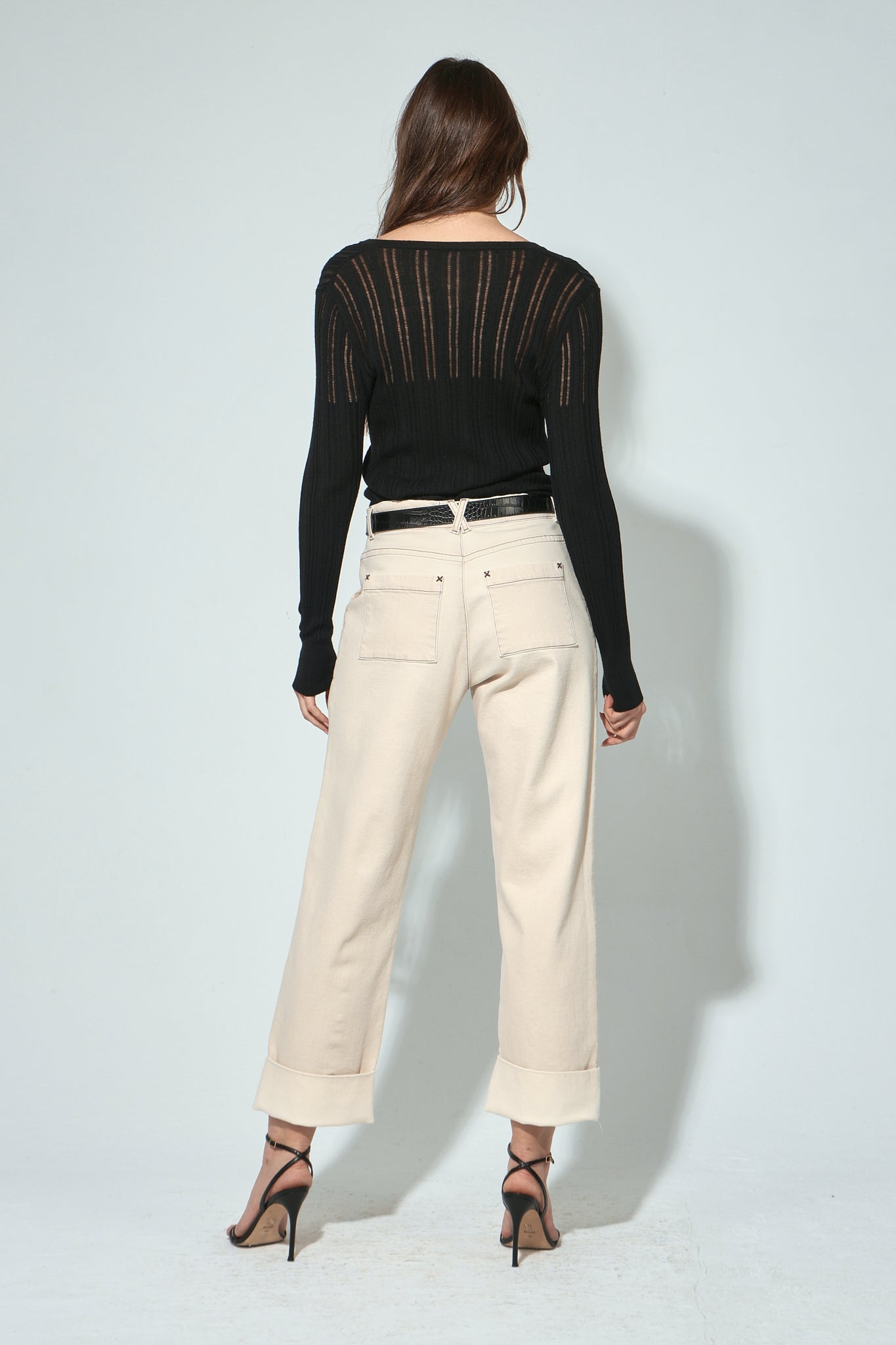 CARDIGAN VEGA CUELLO REDONDO LANA NEGRO