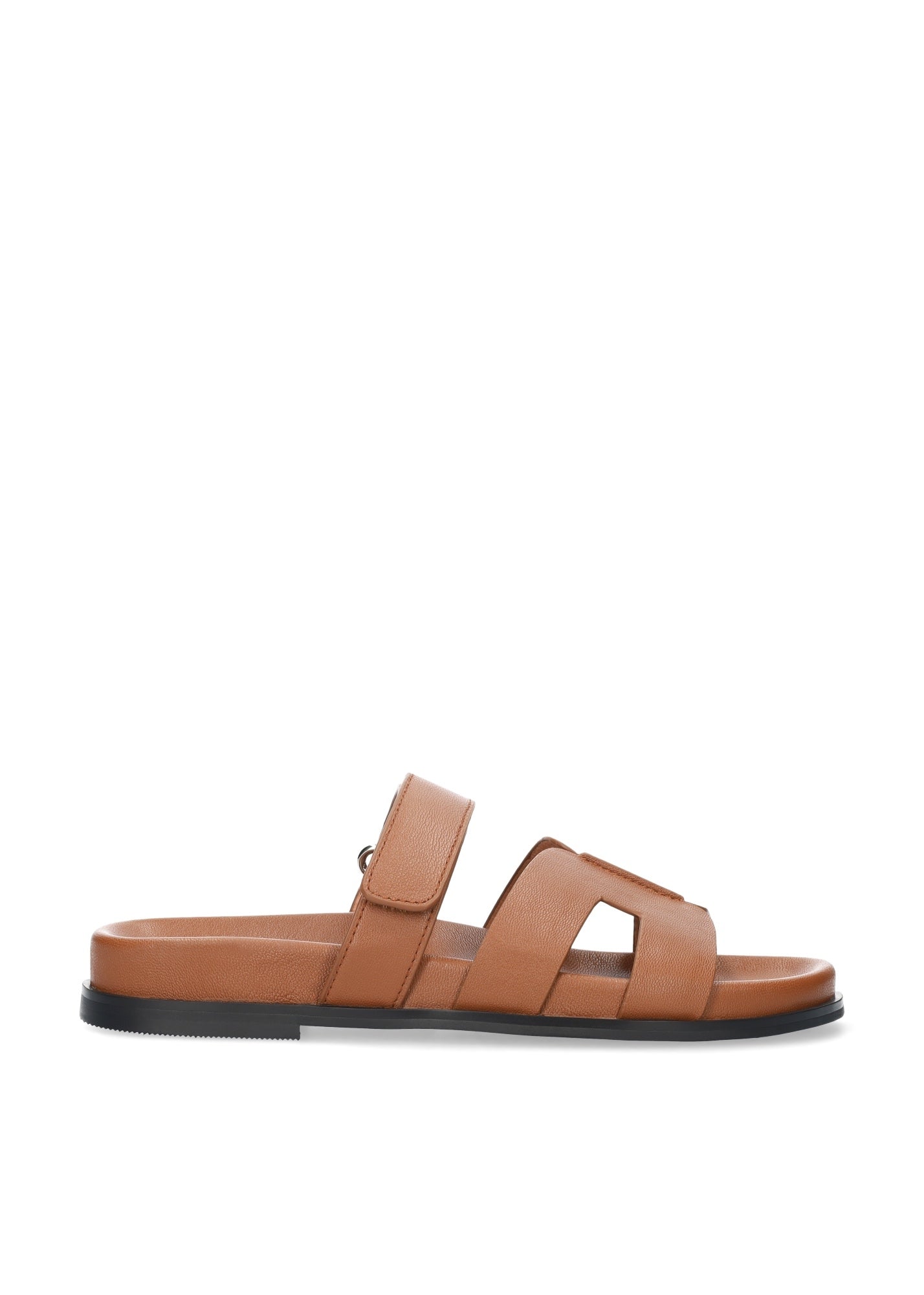 MINDY LEATHER FLAT SANDALS