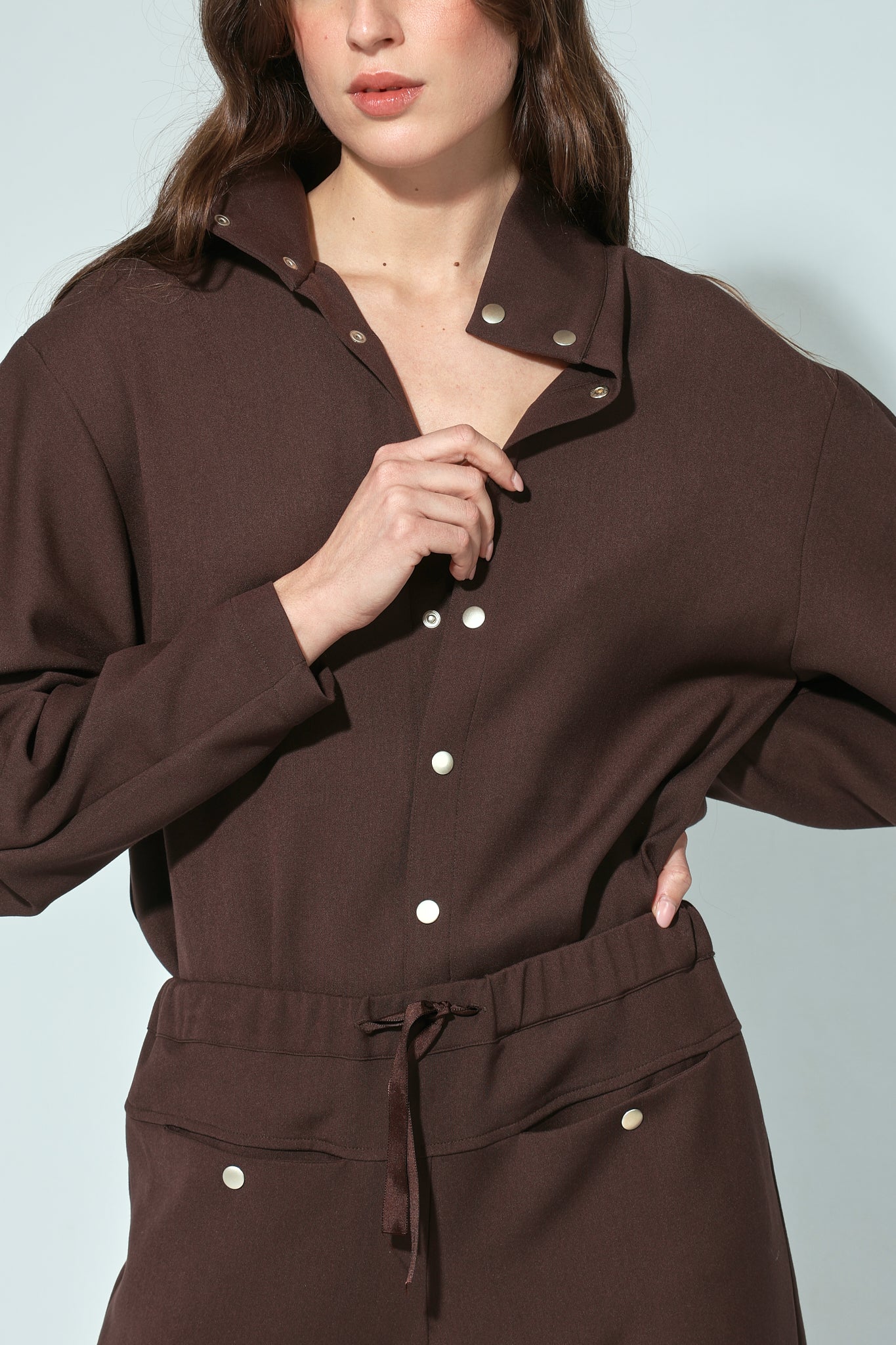 CHAQUETA DOKOS SNAPS MARRÓN