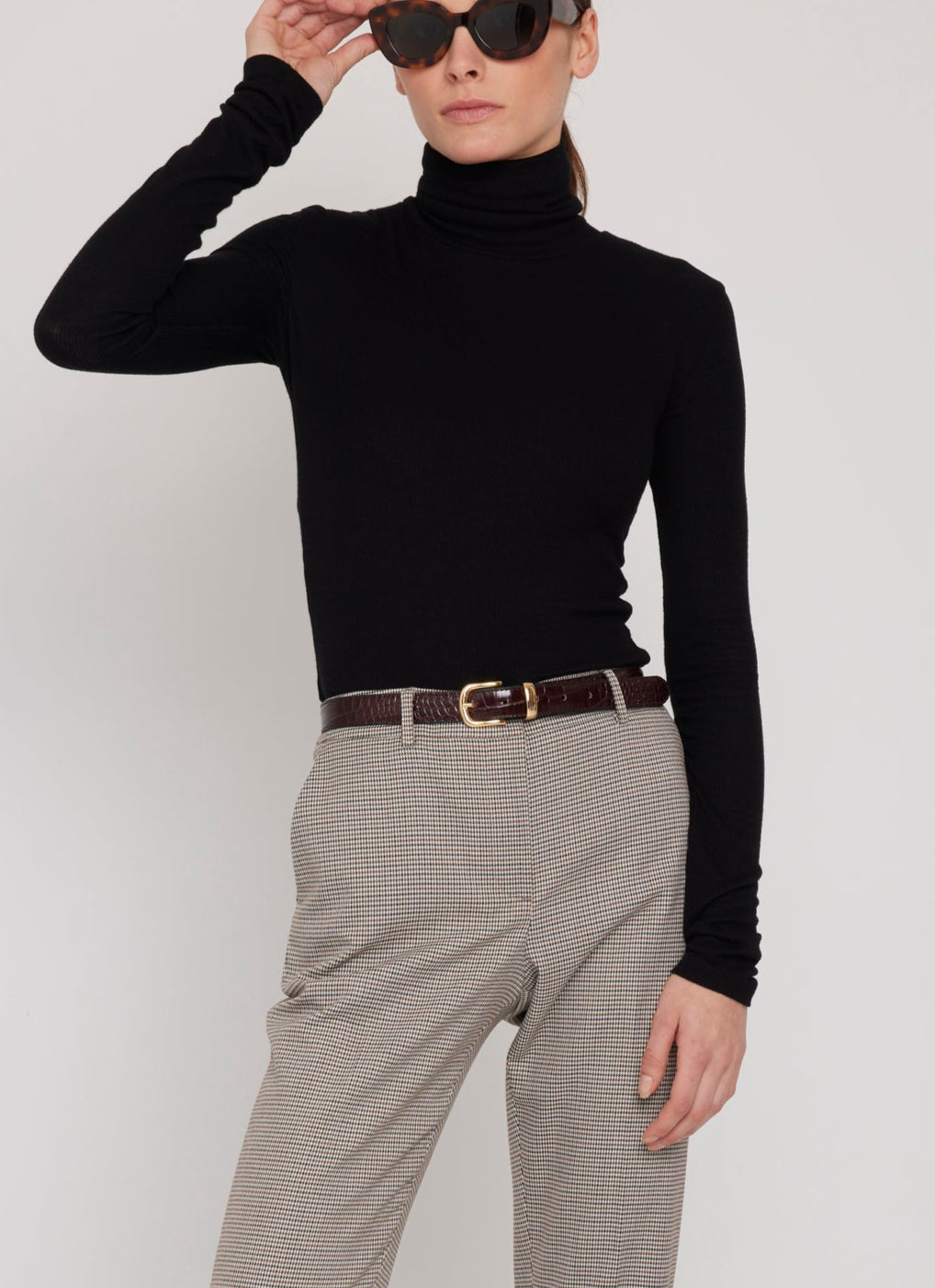 BELT ANDREA BORDEAUX&GOLD