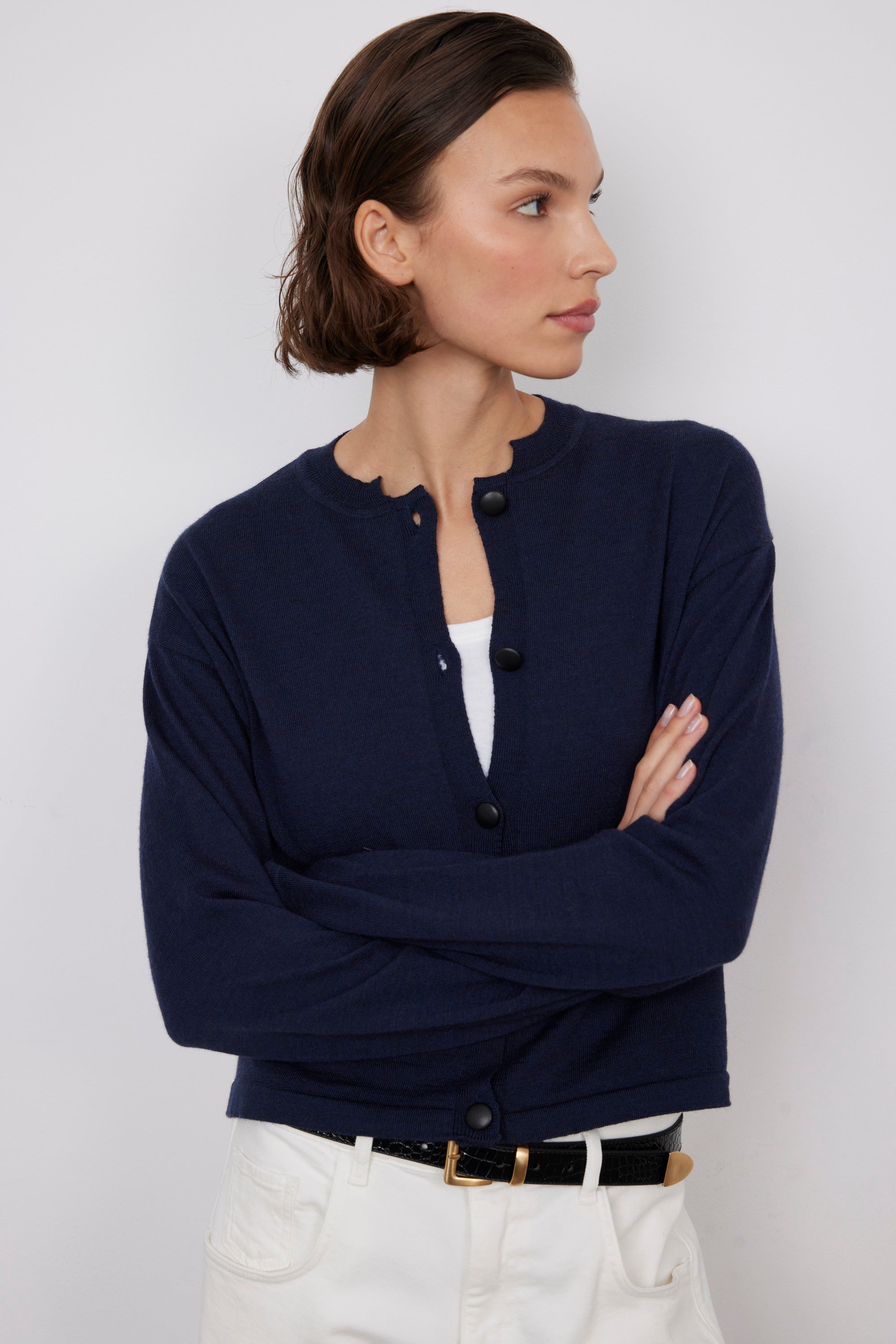 KATHIE NAVY FW25 CARDIGAN
