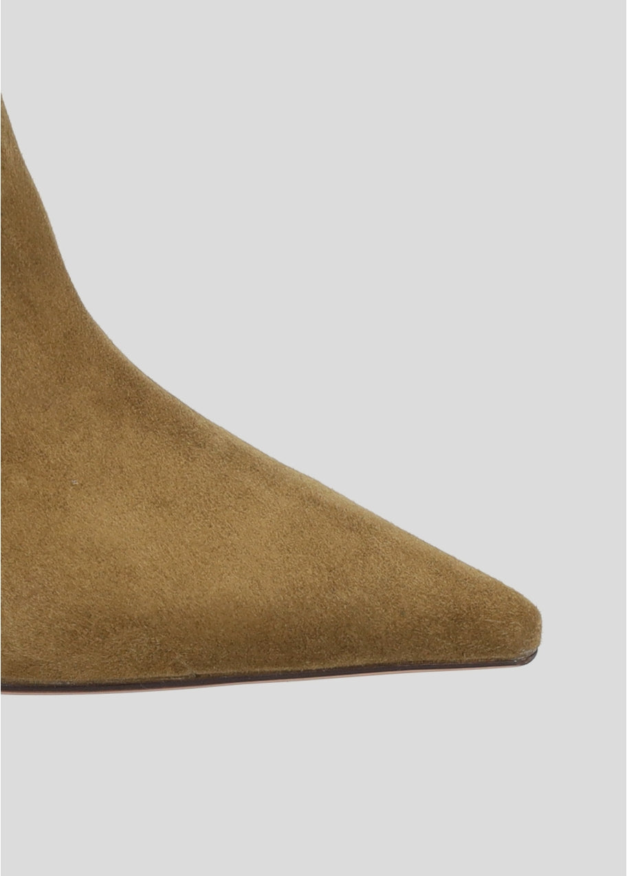 KID'S SUEDE LEATHER OLIVE BOOTS