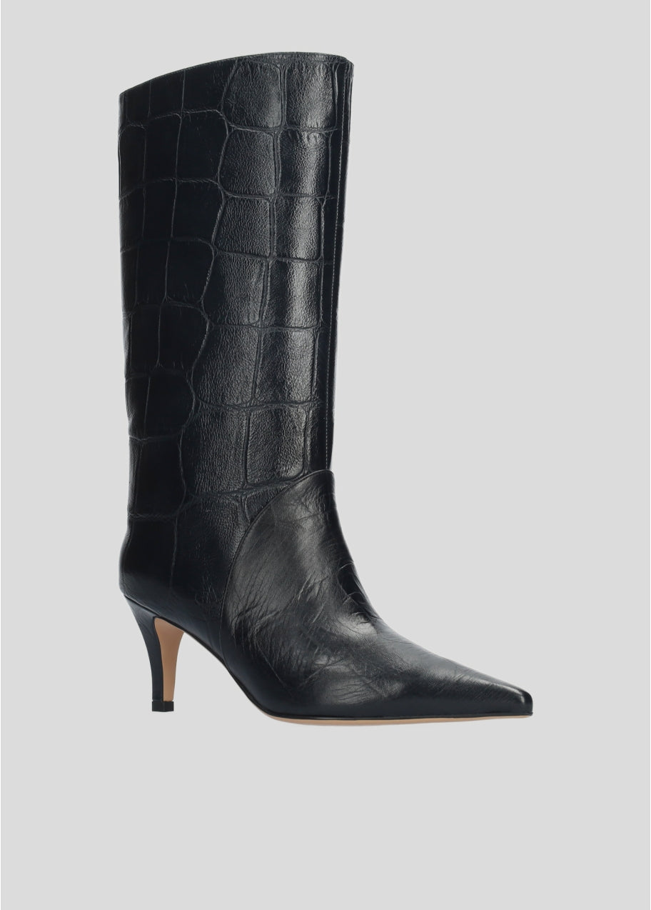 COCO LEATHER BLACK BOOTS