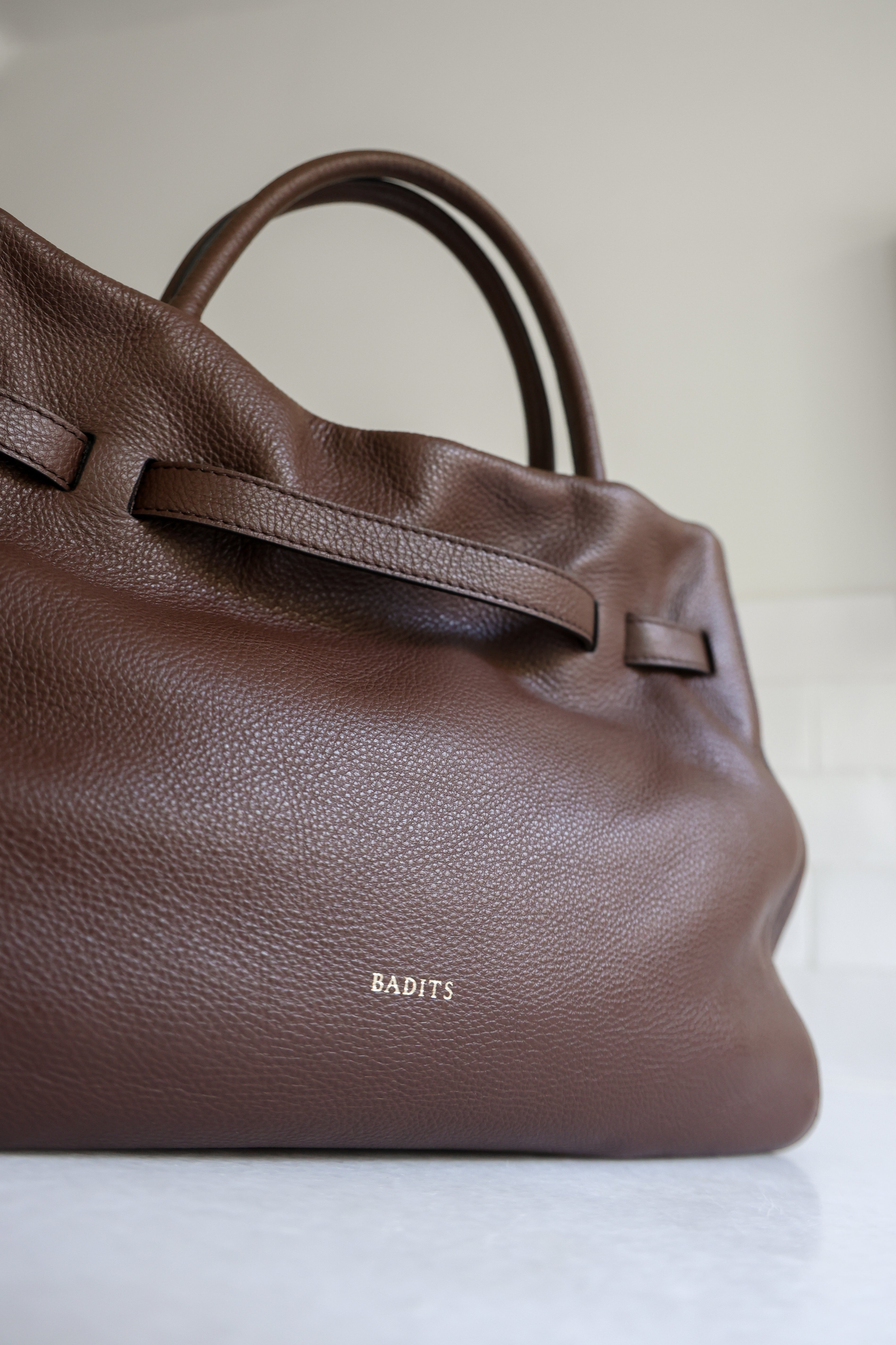 SIENNA SMALL LEATHER BAG WOOD