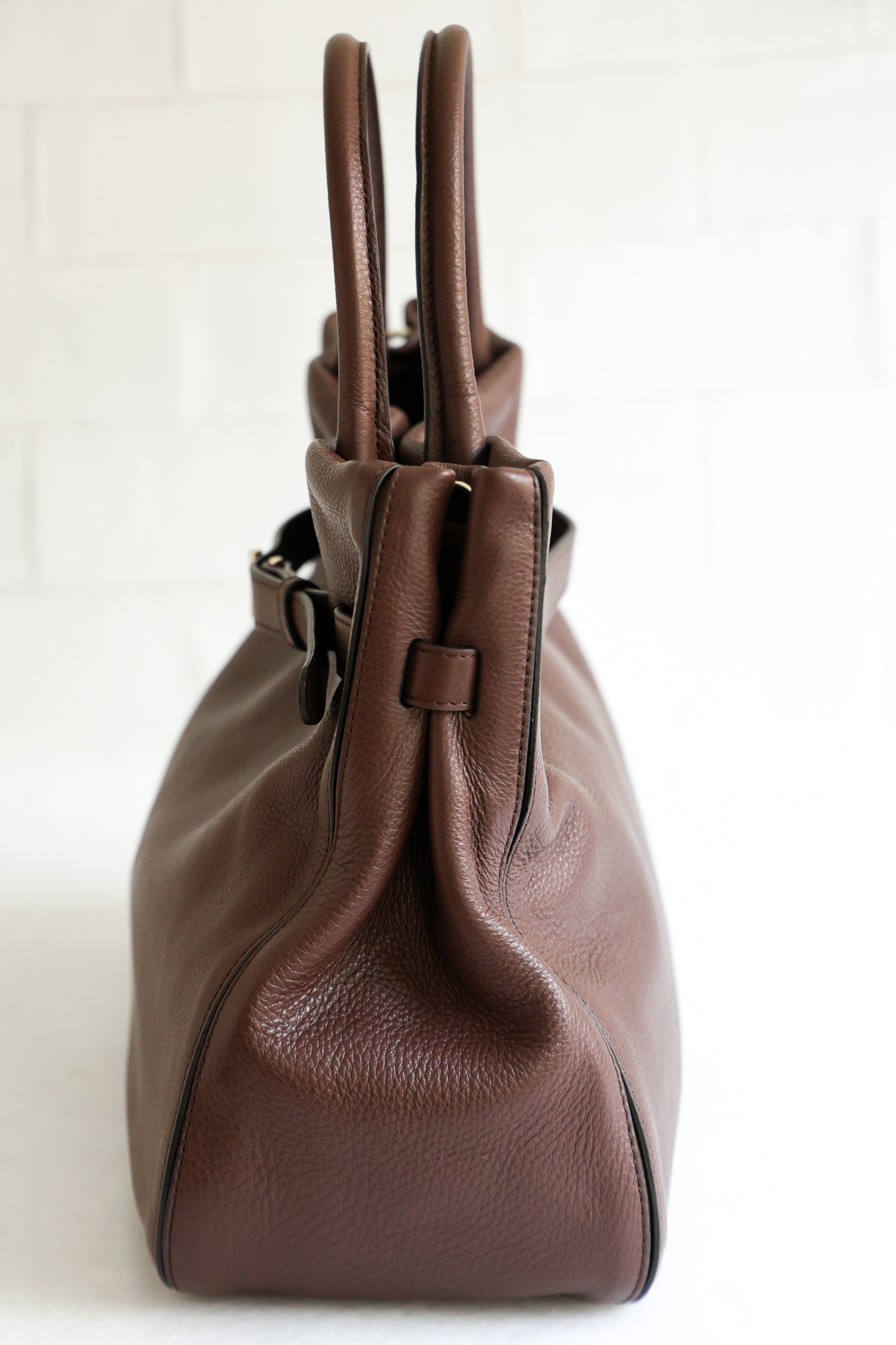SIENNA SMALL LEATHER BAG WOOD