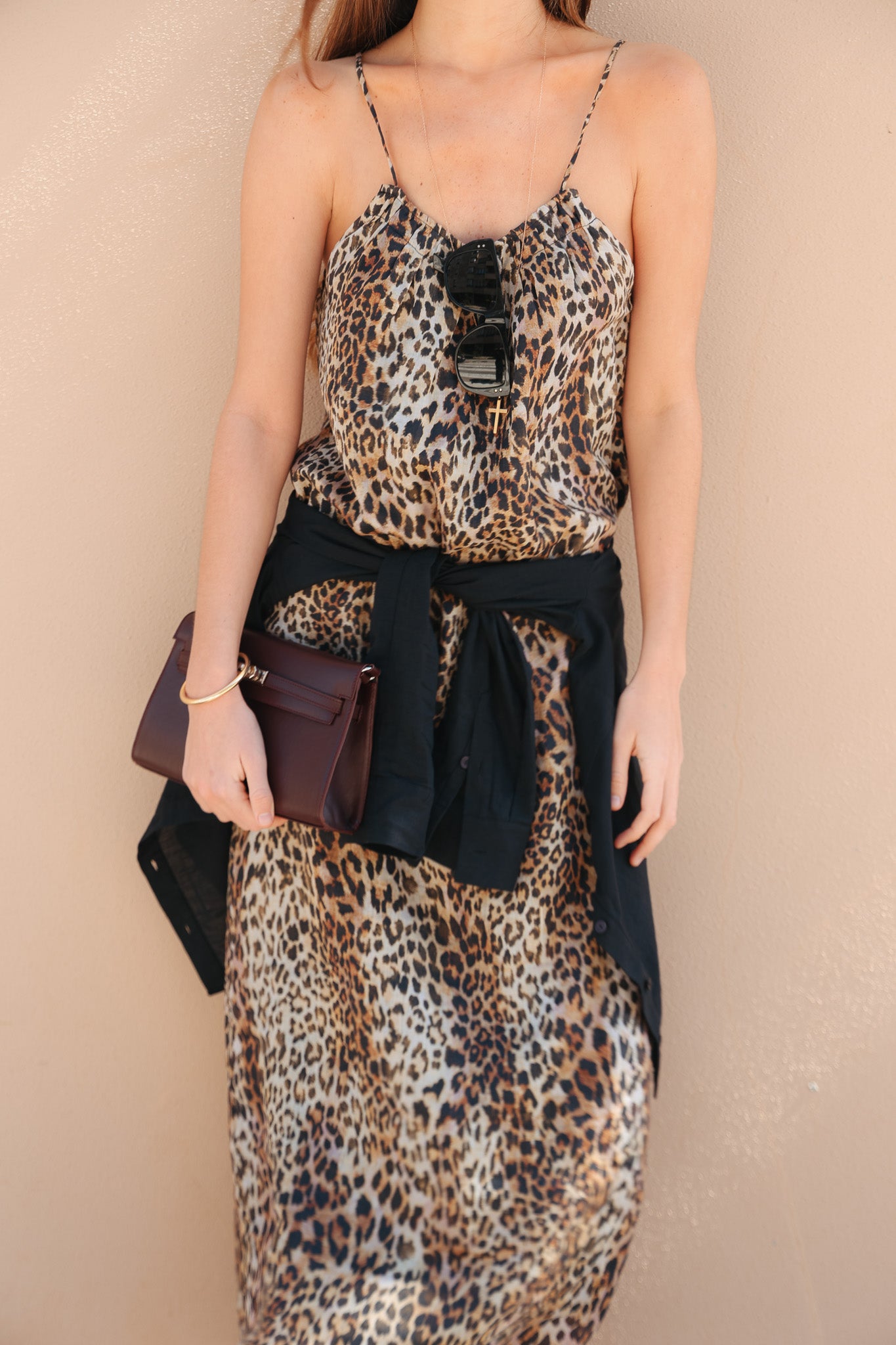 VESTIDO MARIANA LEOPARDO MARRÓN