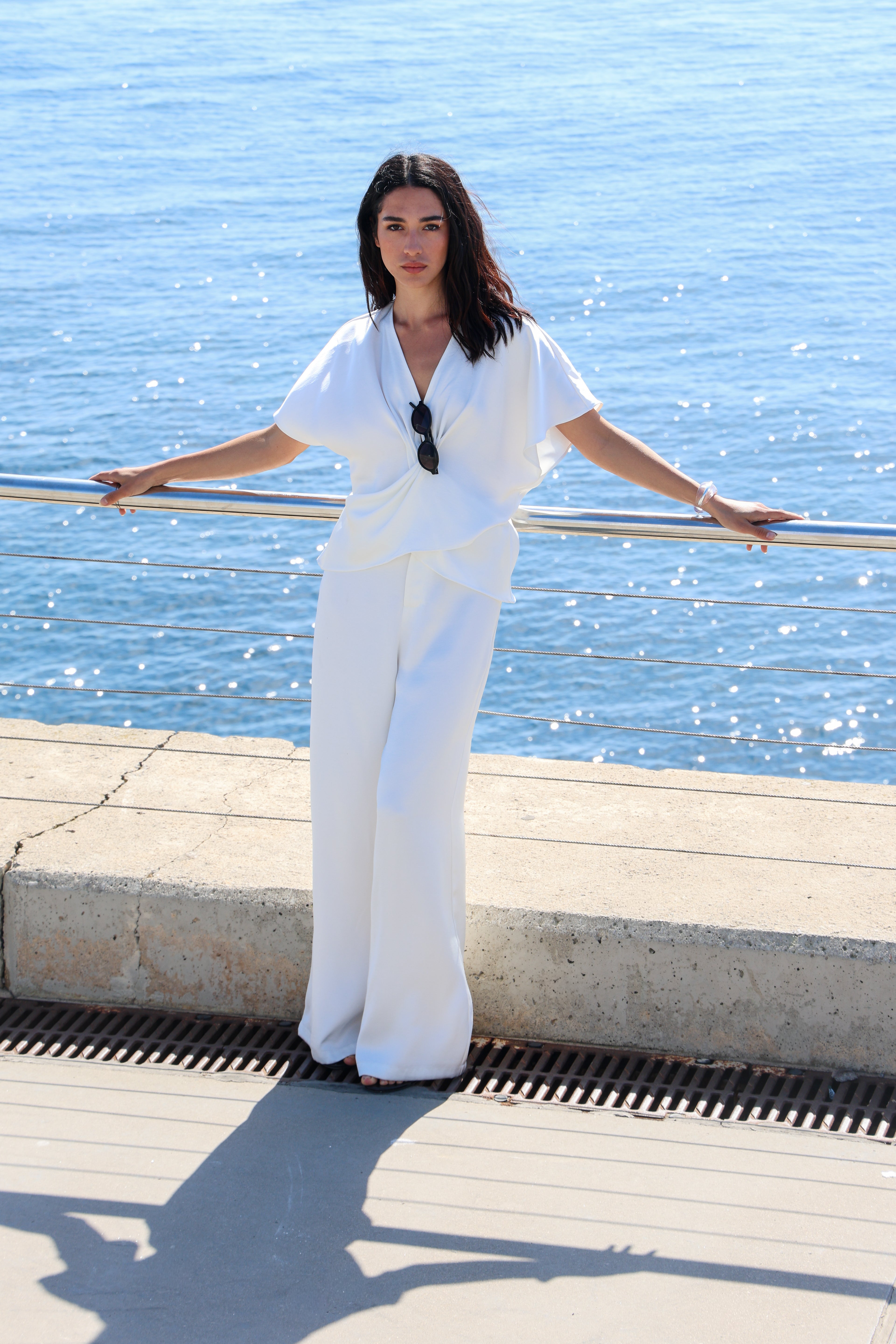 TOP ADELLE SATÉN BLANCO