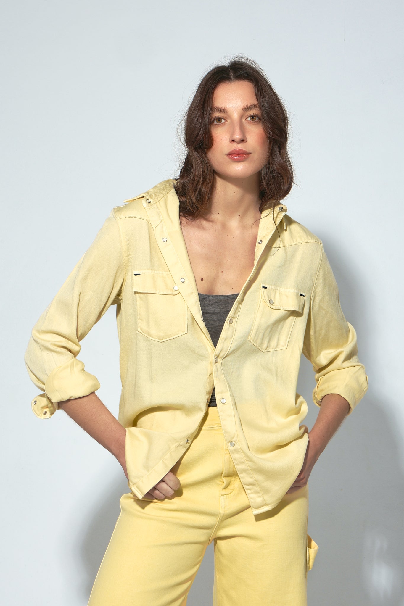 CAMISA CLYDE DENIM AMARILLO