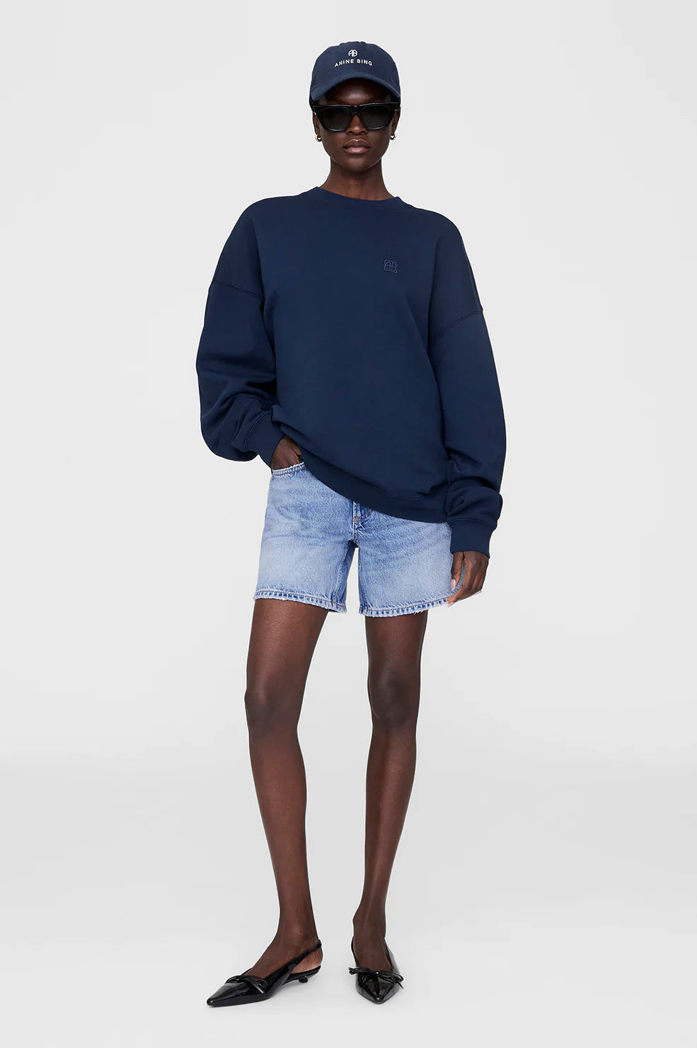 SWEATSHIRT MILES WASHED NAVY