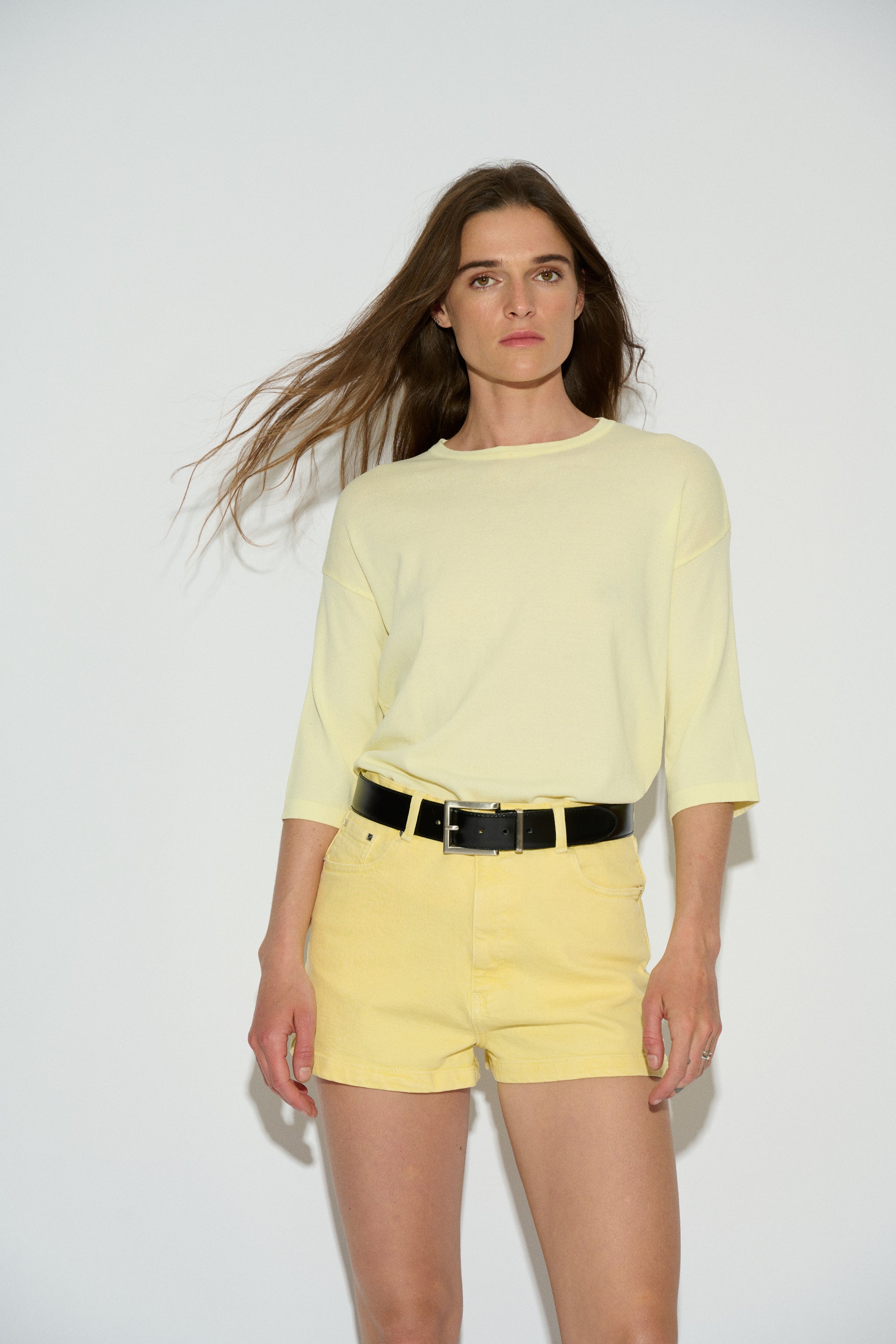 JERSEY MICAELA MANGA TRES CUARTOS AMARILLO