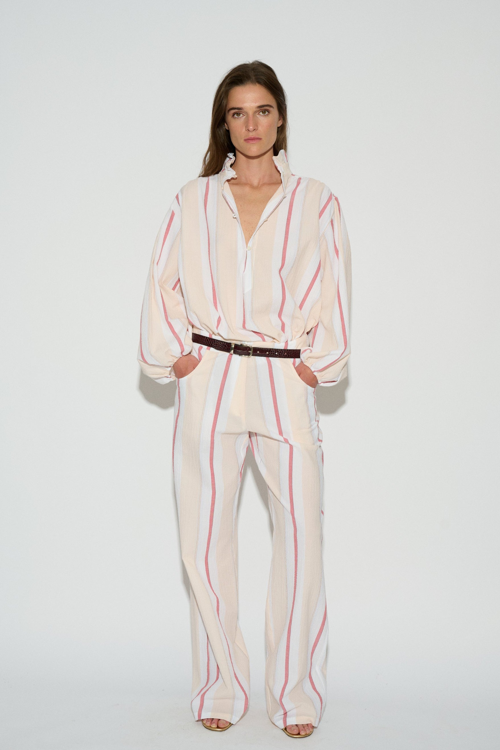 DELPHINA OVERSIZE LONG SLEEVE Ecru SHIRT